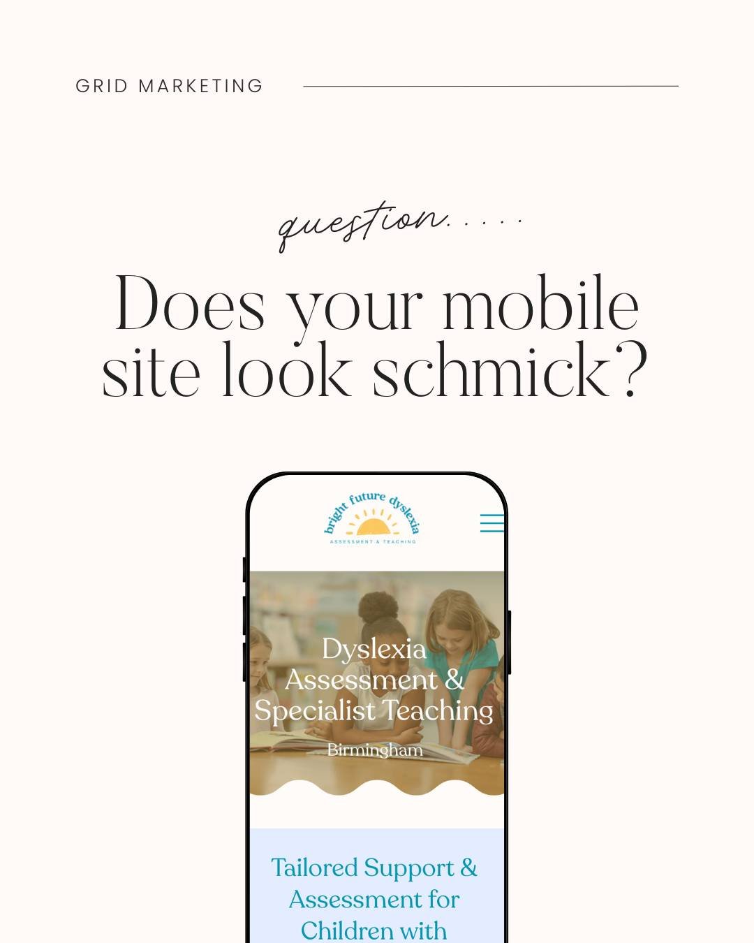 Did you know that most people are finding you on their phone first?

So if your mobile site is clunky, slow or hard to use, they&rsquo;re gone in seconds.

But here&rsquo;s the bit a lot of business owners forget&hellip; Google cares too!

If your si