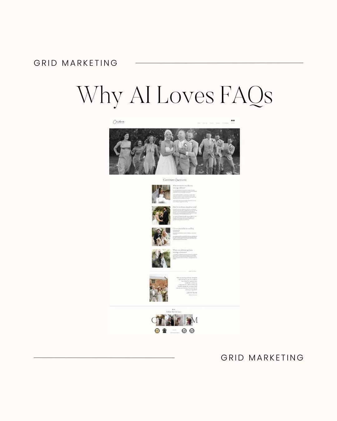 Did you know that AI loves a good FAQ section on a website. You do now!

Why? Because it&rsquo;s structured.

AI tools scan websites looking for clear answers to specific questions so a well written FAQ does exactly that. It breaks information into s