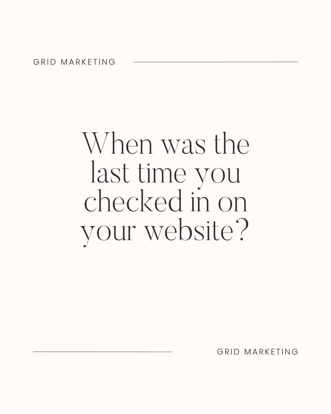 When was the last time you properly checked in on your website?

Not just a quick scroll on your phone, but a real look at:

&rarr; how fast it loads
&rarr; whether your messaging still makes sense
&rarr; if your calls-to-action are clear
&rarr; what