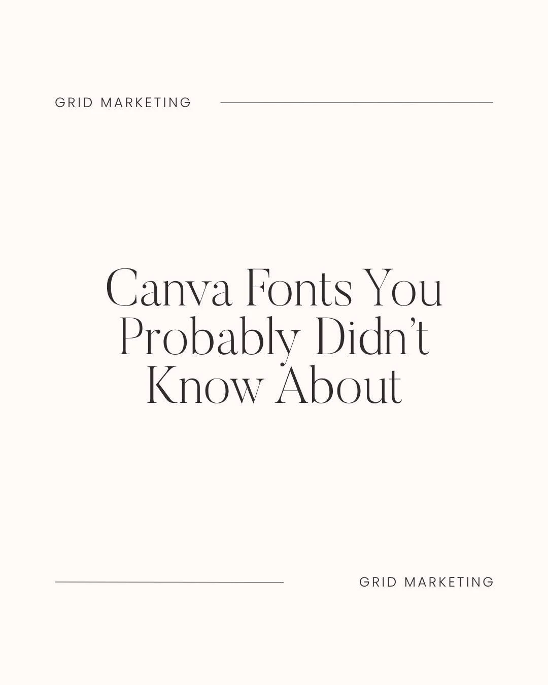 Canva is a rabbit hole I spend too much time with and I definitely have hyperfixation when it comes to fonts!

These are just a few recent favourites of mine 🤍

Word of warning though. When it comes to branding, consistency is the key. Fancy fonts a