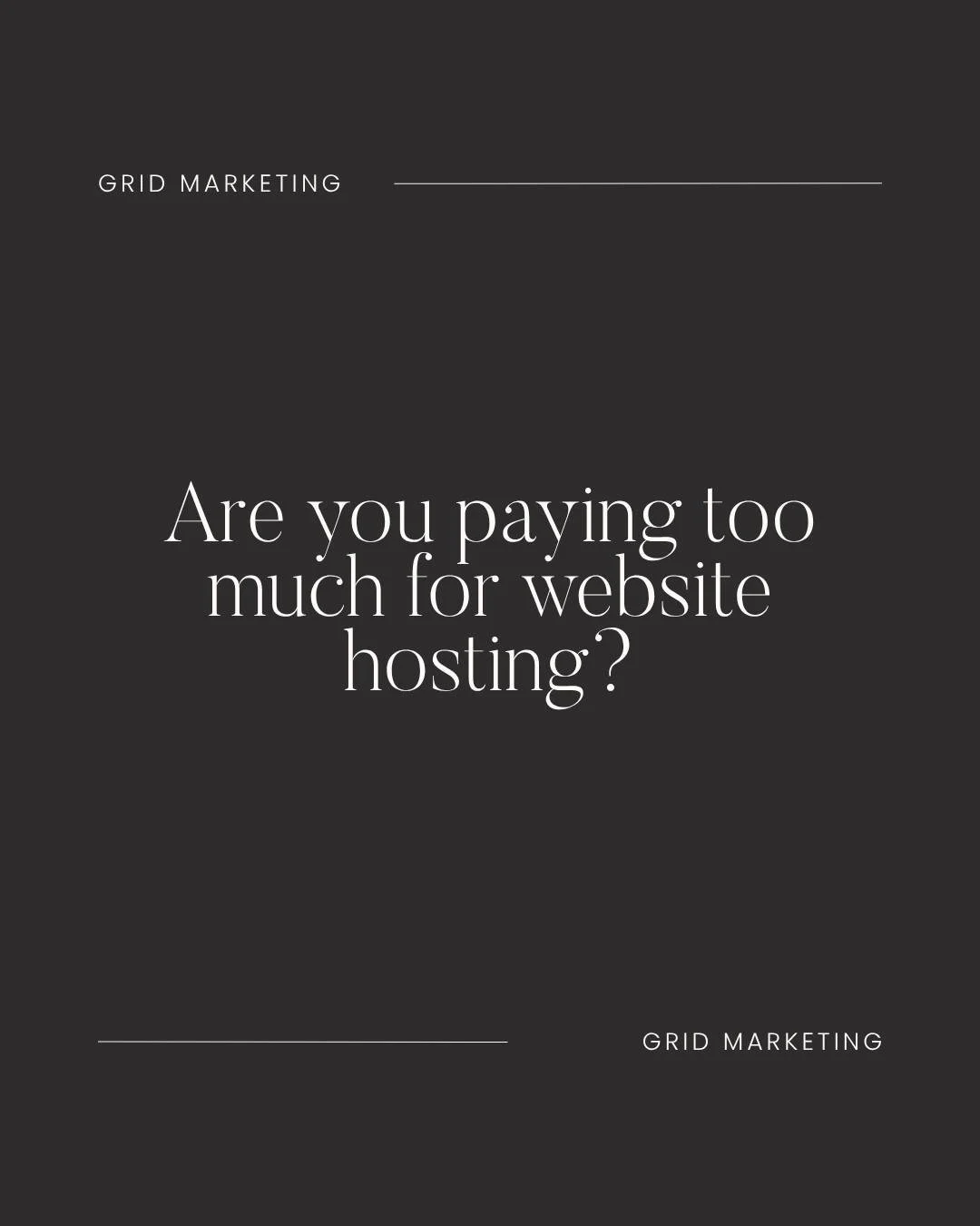 Cost of living is bonkers right 🤯 Looking at all costs is something we're all doing atm.

Maybe look at whether you're paying for website features you don&rsquo;t actually use?

Platforms like Wix and Squarespace offer different pricing tiers depend