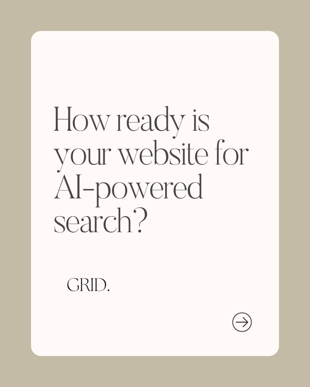 Q: Is your website ready for the future of search?

People aren't just searching on Google anymore. They're asking questions in ChatGPT, Gemini and Google's AI-powered search.

That doesn't mean you need to panic or rebuild your website.

But, it doe