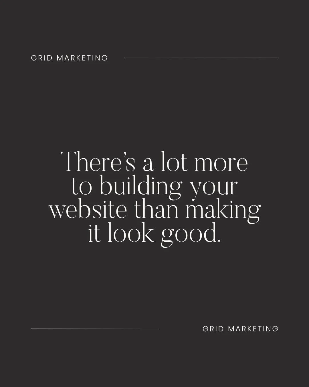 A good-looking website is important, but it&rsquo;s only one part of what I&rsquo;m thinking about when I build one.

There&rsquo;s the structure of your pages, how people move through the site, what you want them to do next, how everything works on 