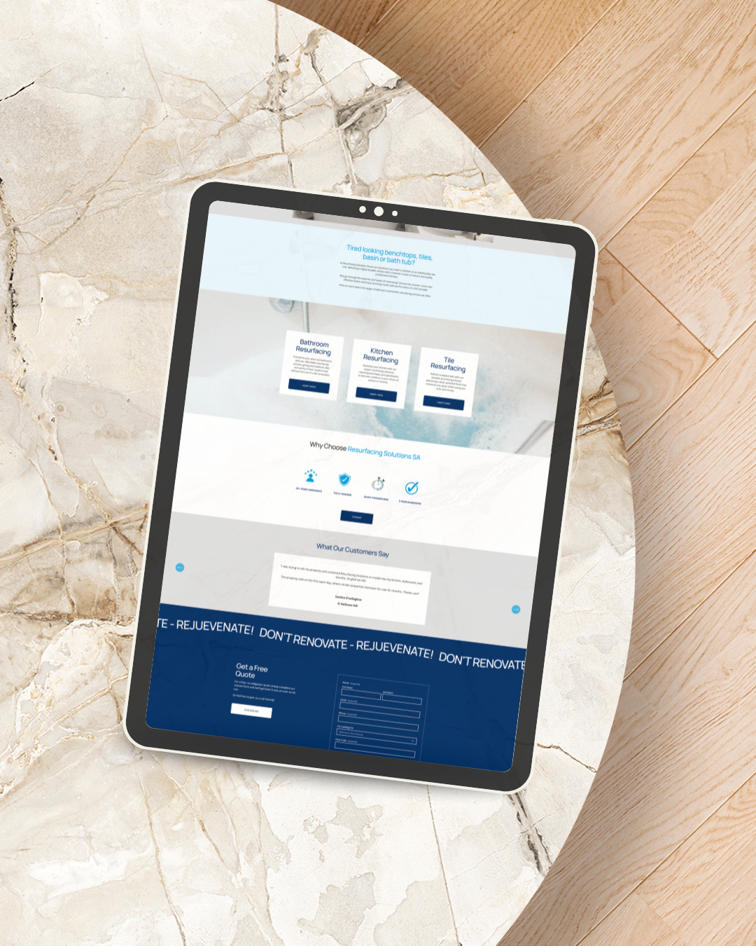 website for a tradie