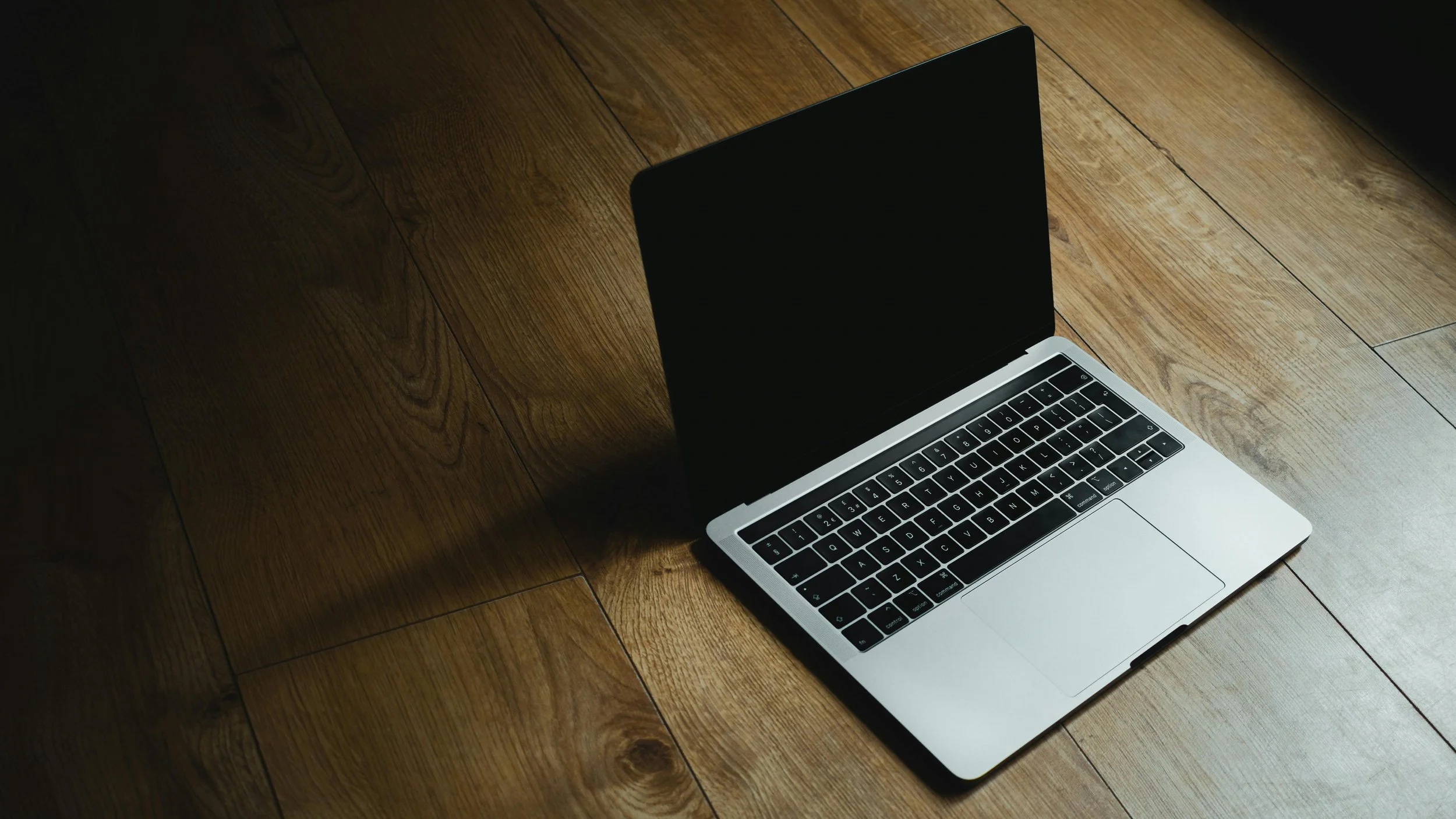A laptop on a table