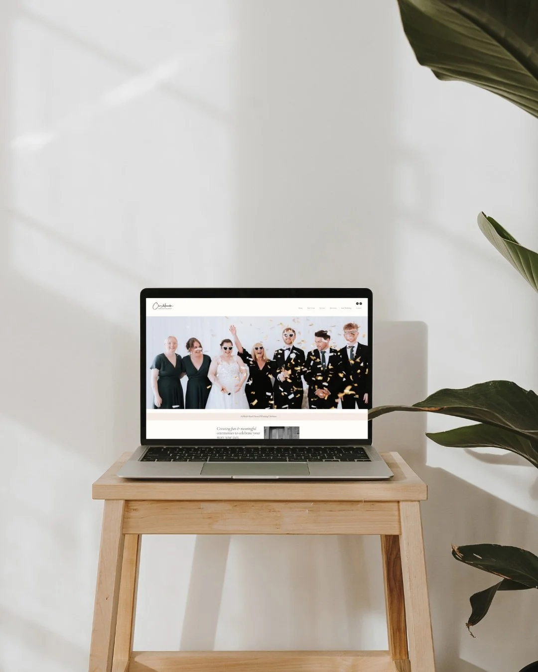 a celebrant celebrating with her bridal party