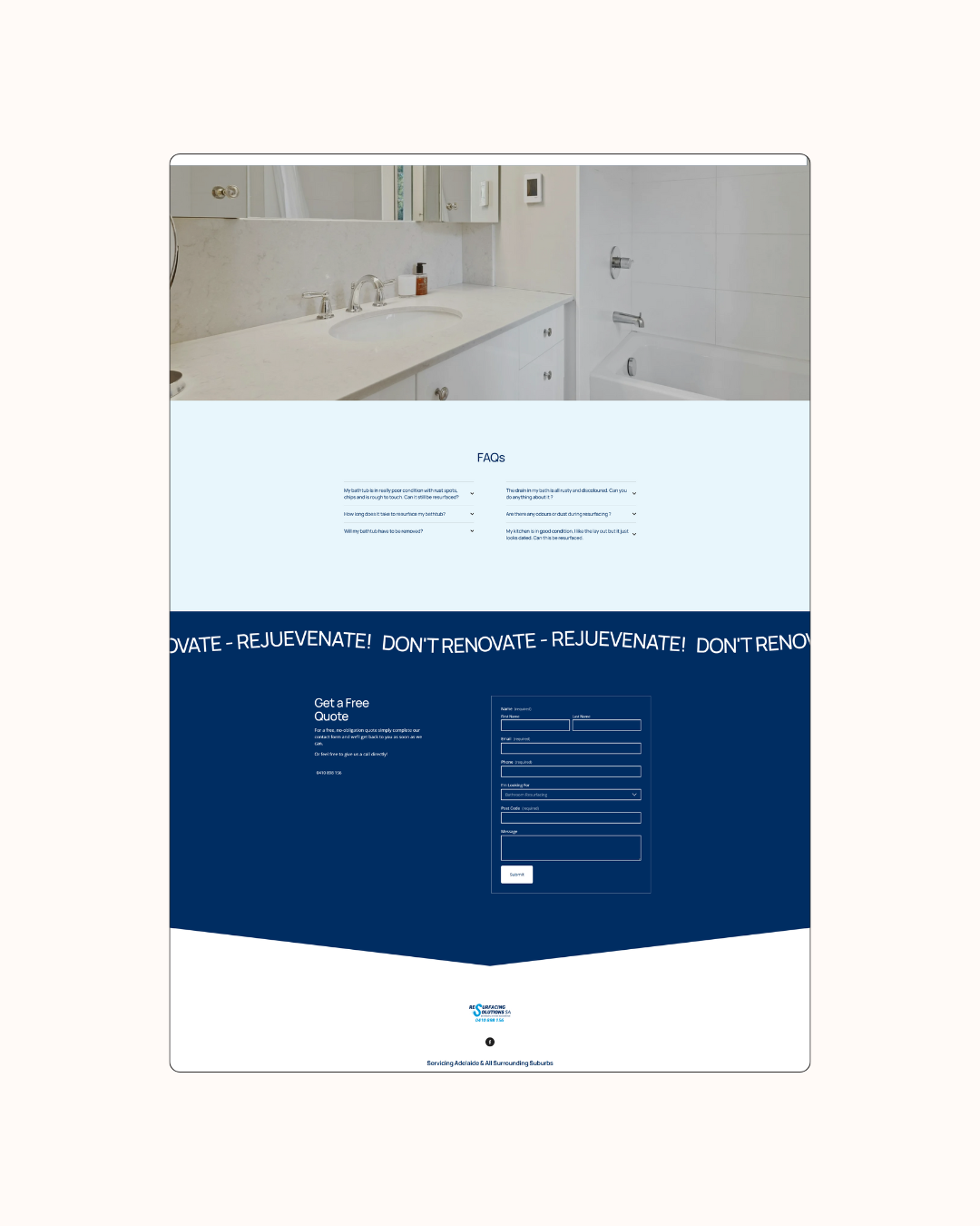 Resurfacing solutions website