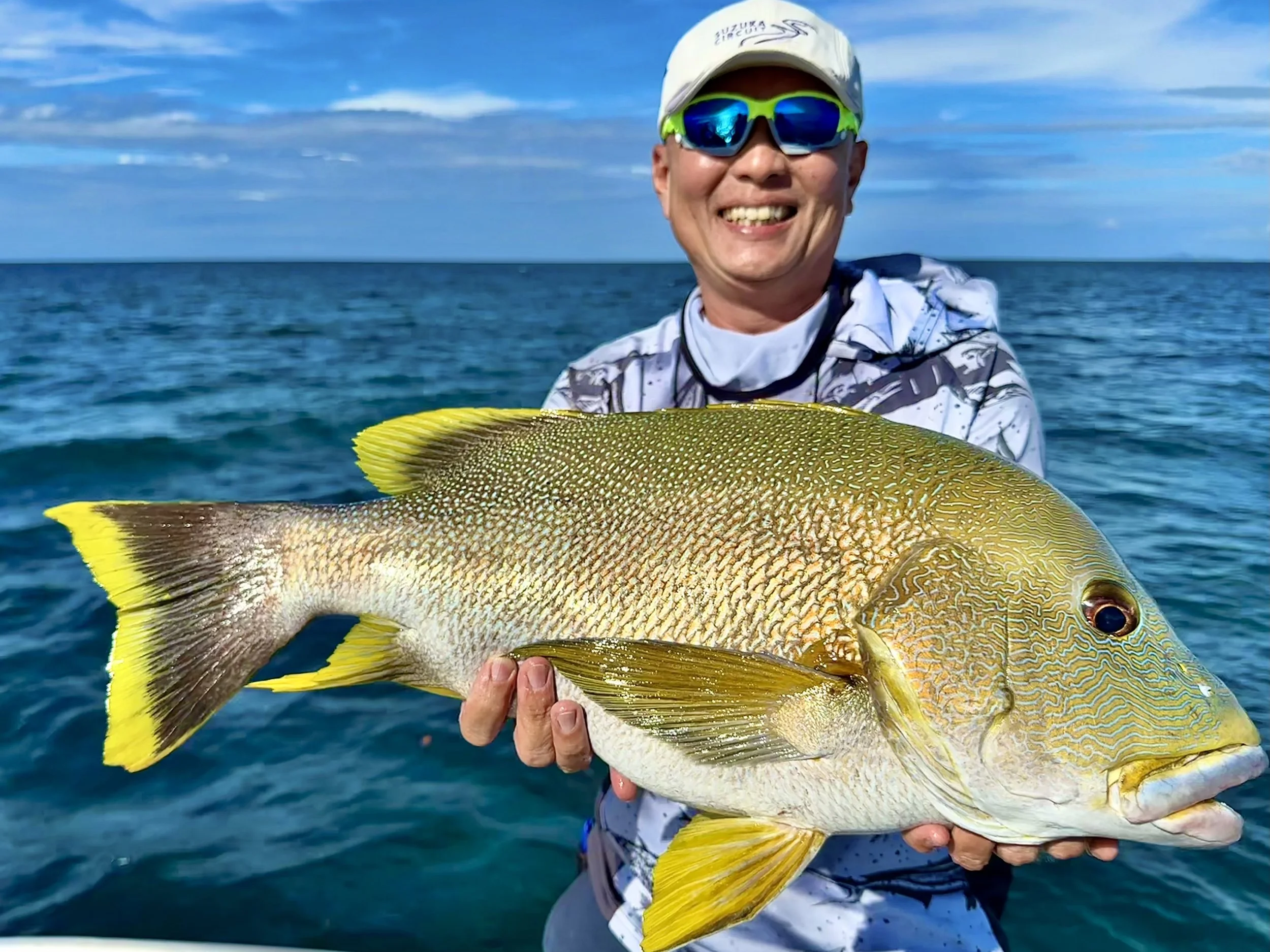 Terrence with a magnificent Maori seaperch.