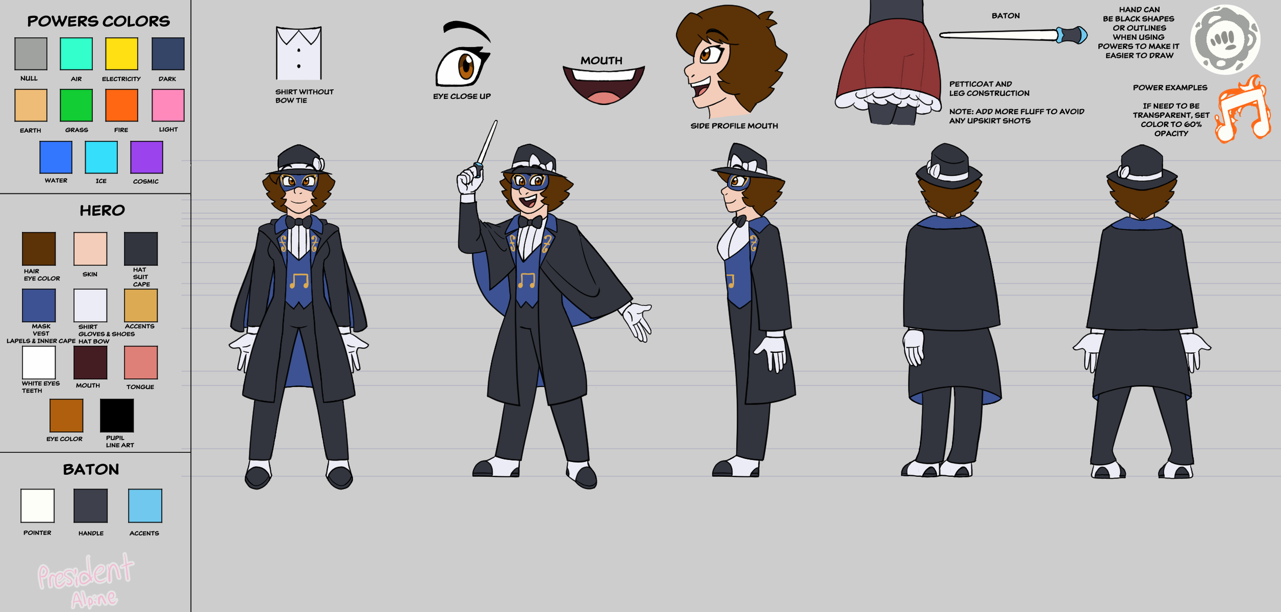 A character sheet with info about my fan-made Marvel Character, Chantelle Vandenberg - March 2026