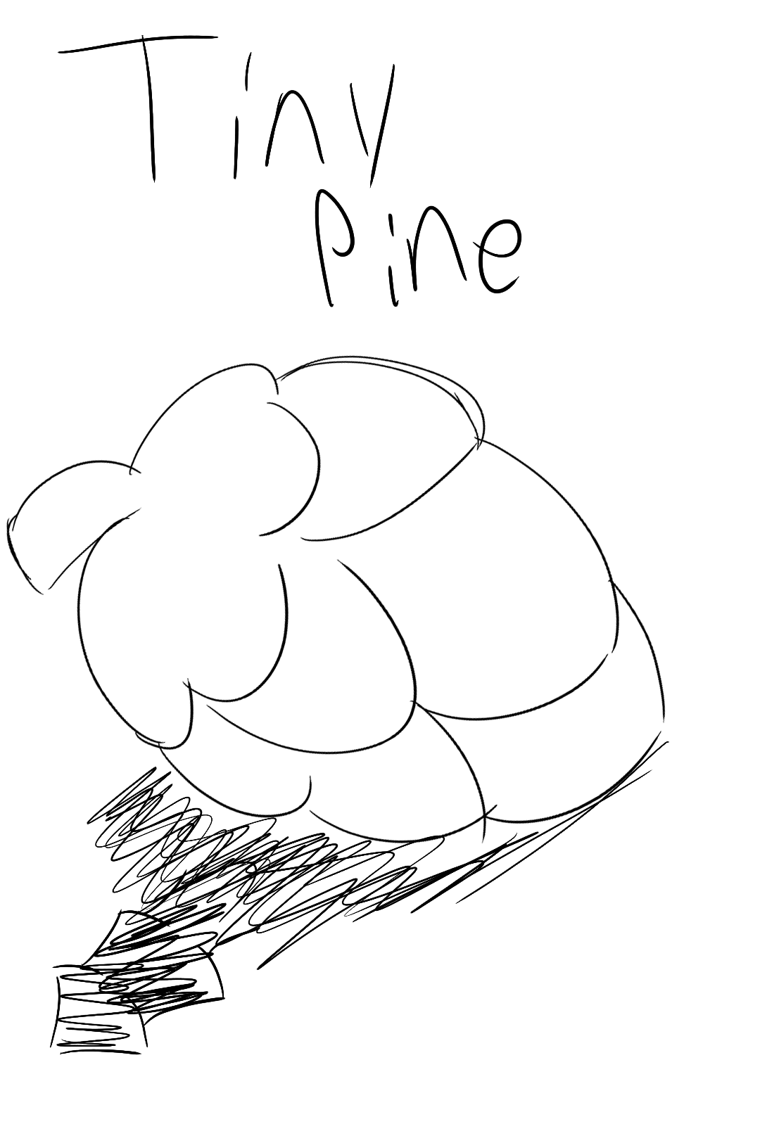 1st Poster Rough Sketch Design for the Tiny Pine - August 2025
