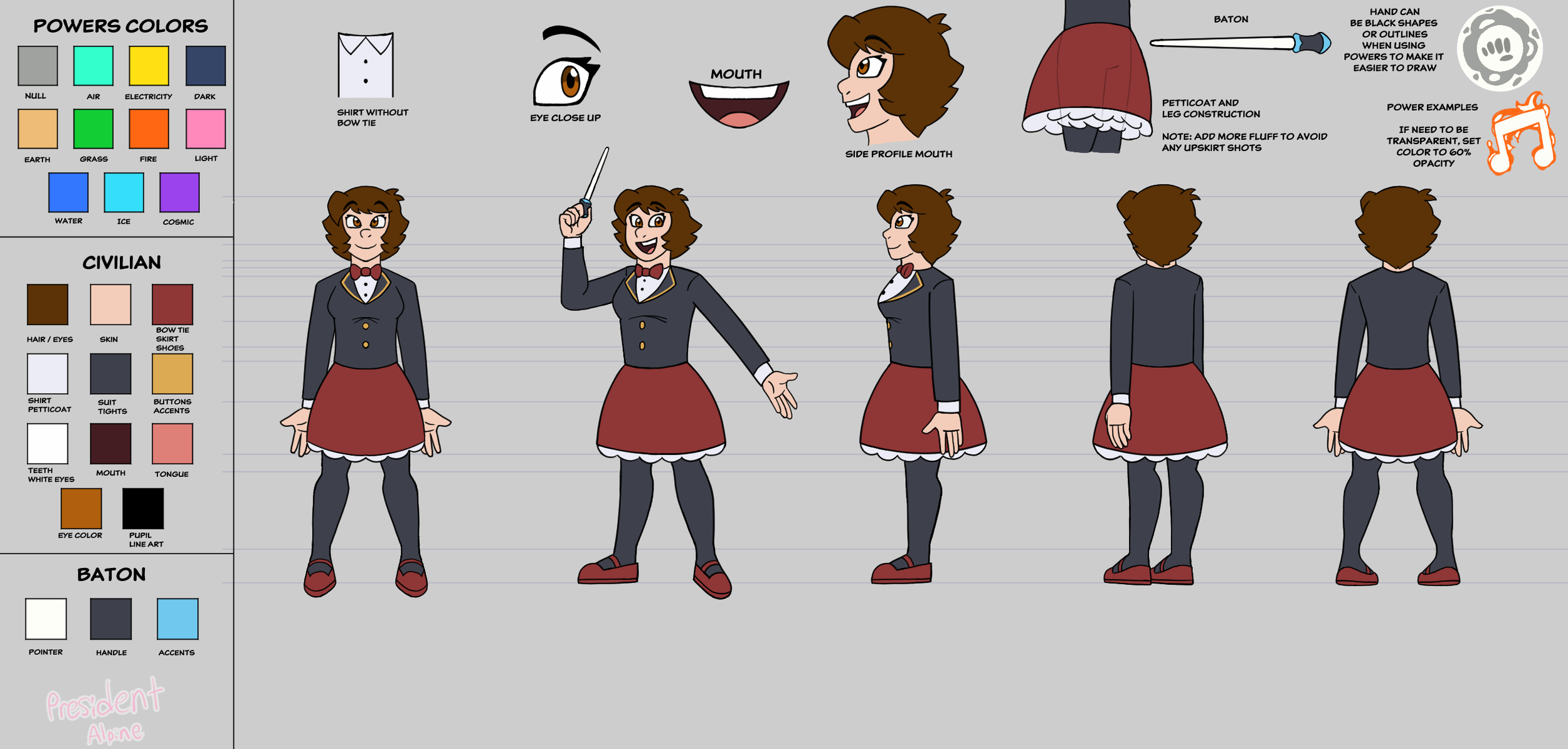 A character sheet with info about my fan-made Marvel Character, Chantelle Vandenberg - March 2026