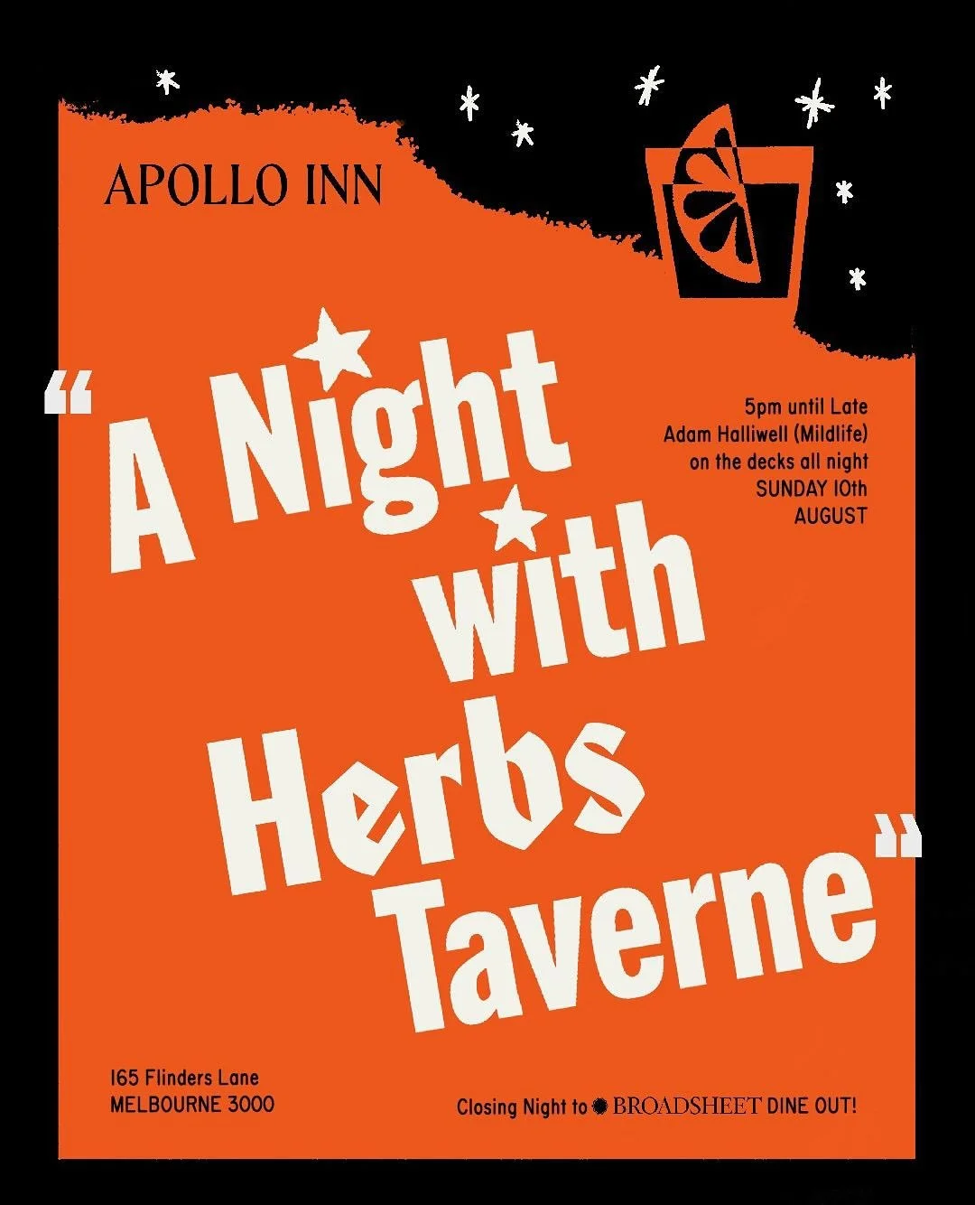 Herbs Taverne joins Apollo Inn for one night in Melbourne