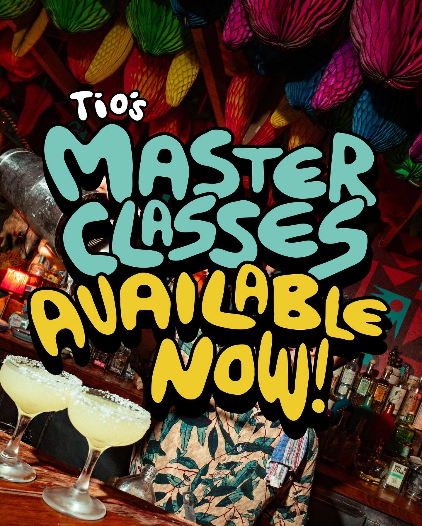 MASTERCLASSES NOW AVAILABLE AT TIO&rsquo;S! 

We&rsquo;ve got your next fun group activity sorted at Tio&rsquo;s! Choose from our Mastering Margaritas session or Tequila Masterclass to have fun, learn and master your favourite cocktail with friends! 