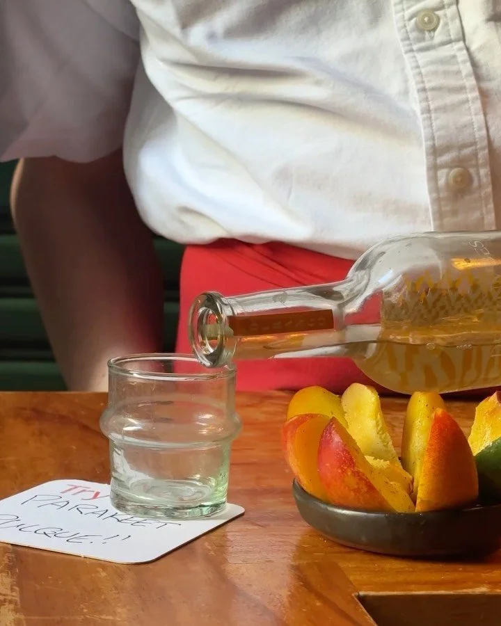 Weekly fruit. Nectarine.

Cut and served with lime and spice, paired with mezcal. 

Open 4pm-2am, 7 nights. 

#CantinaOK