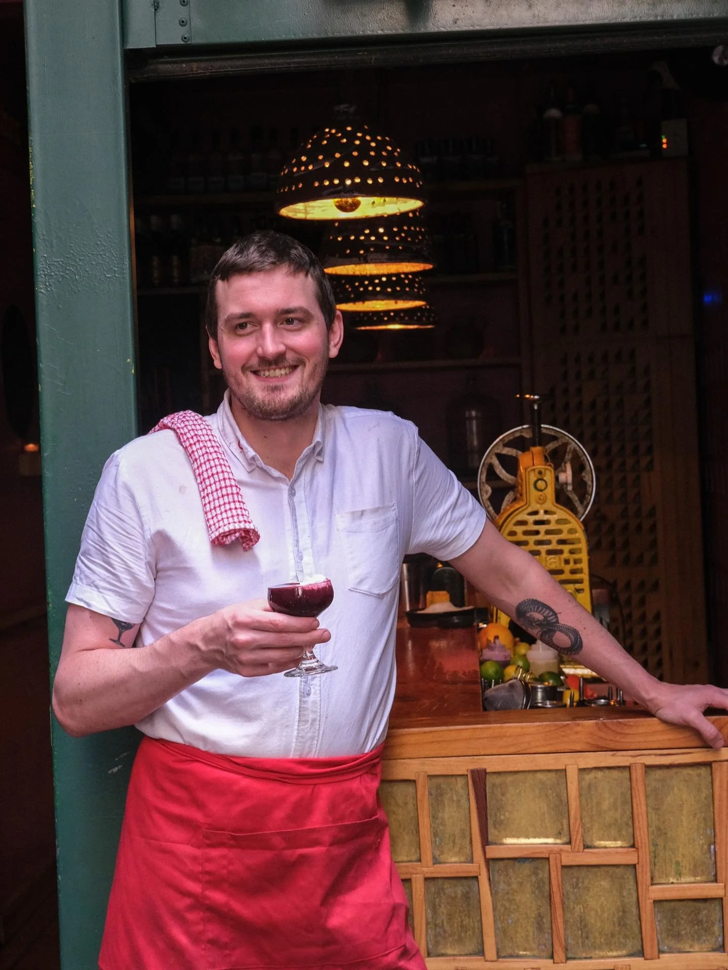 Farewell OK! ❤️

Tequila, Lime, Blueberry, Coconut, Lime Leaf

@_soberstonecold&rsquo;s last special. A light and zippy blueberry margarita enhanced with the sweet creaminess of Kara coconut.
Blueberry is an ingredient Jordan loves to use in his spec