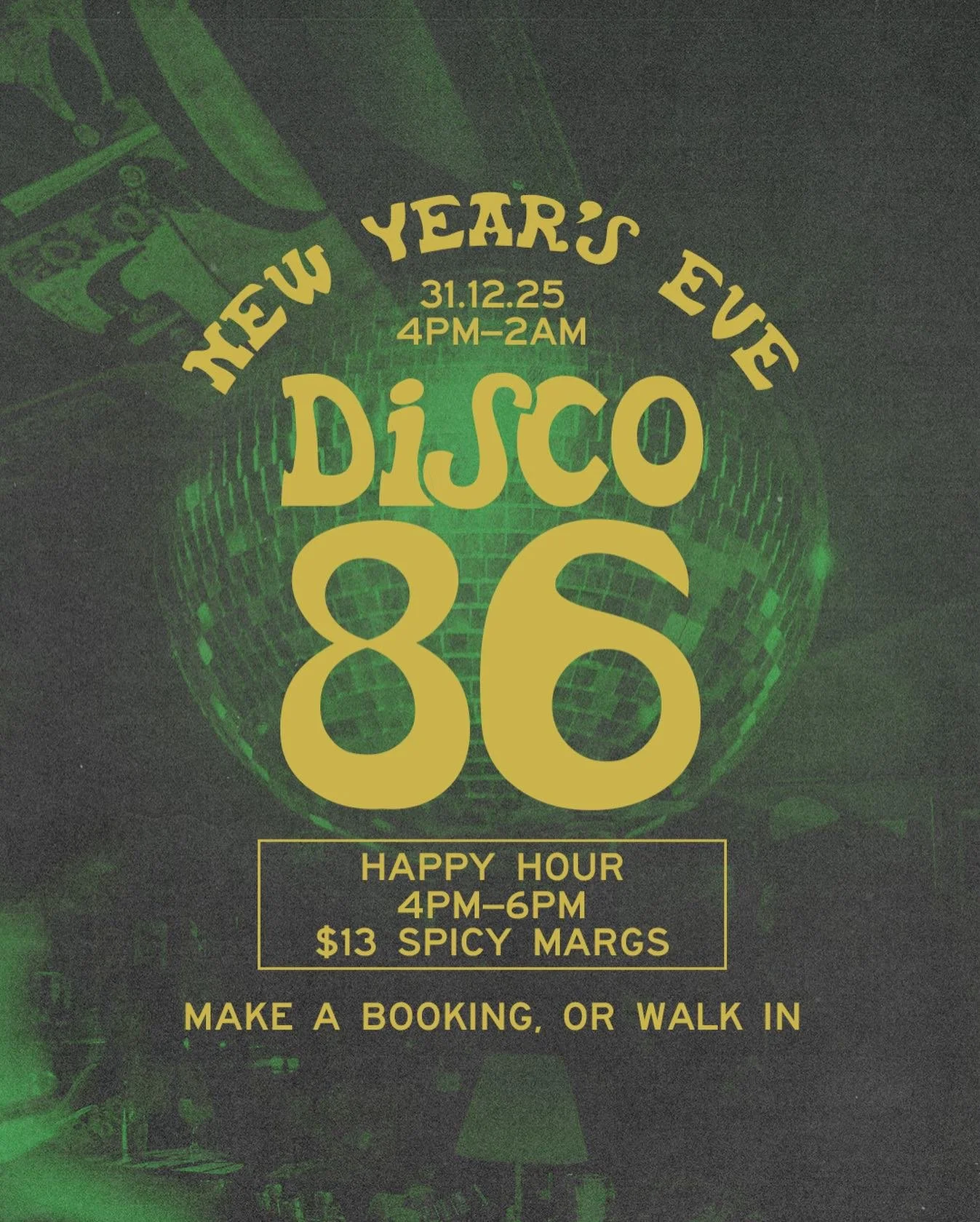 Disco 86! 🪩

Leap into 2026 with Centro and an endless supply of popcorn this New Years Eve! An extra-ordinary New Years with celebratory champagne, tequila, margaritas &amp; music! 

Bookings or walk-ins welcome. Open from 4-2am.

#Centro 86