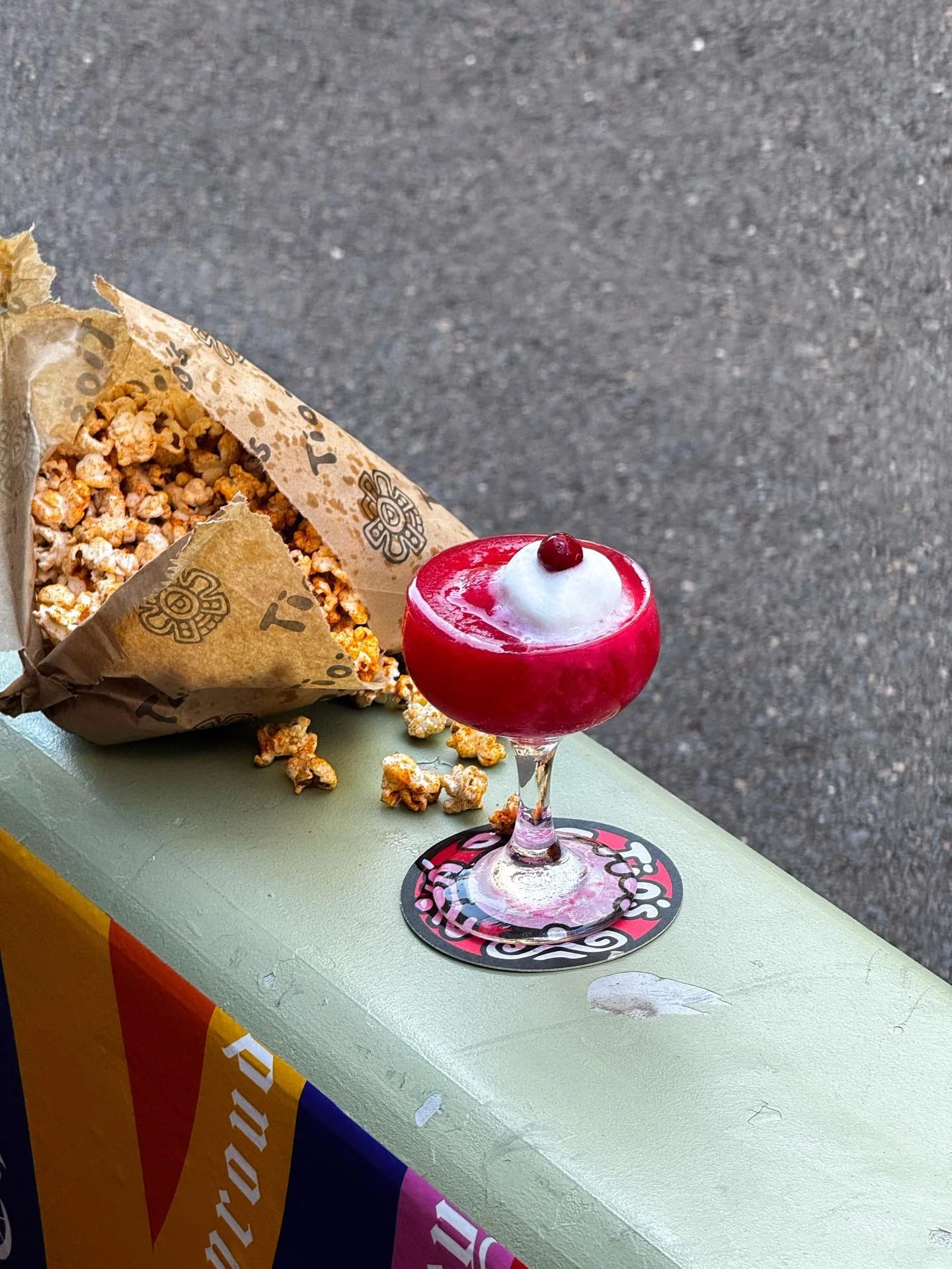 Cranberry + Yoghurt Monthly Margarita! 

Greek Yoghurt in your margarita really is a thing you never knew you needed.
Two tangy delicious things come together. Sour and pithy cranberry with some greek yogurt. A very delicious combination.

Available 