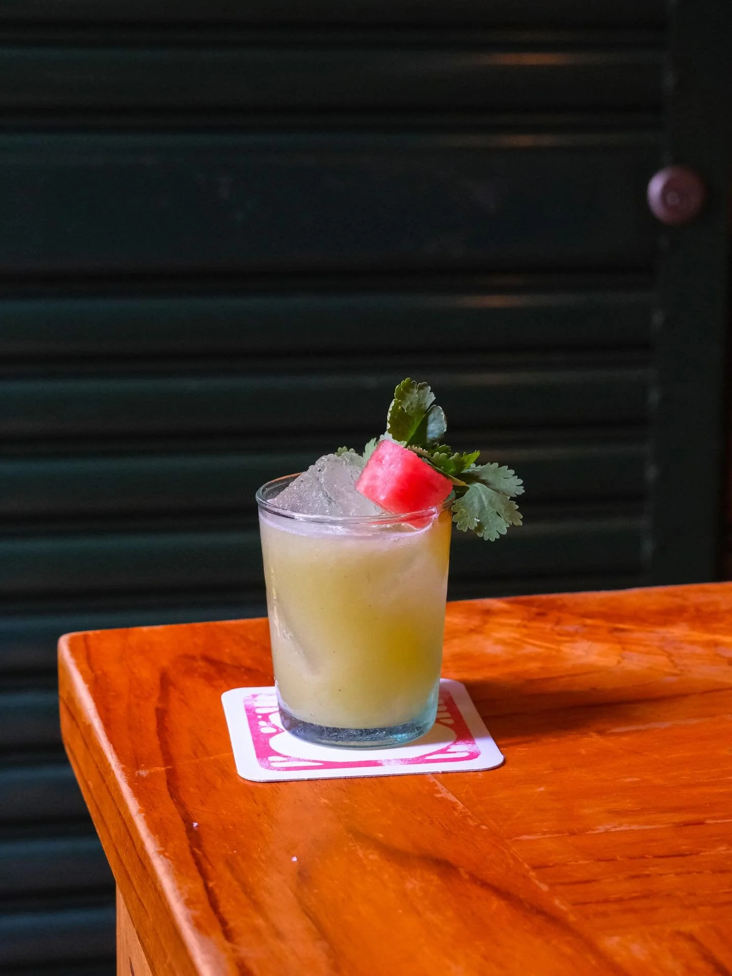Verde OK! ❤️

Tequila, Tomatillo Verdita, Lime, Coriander, Watermelon.

Sammy&rsquo;s first special! Sammy started her MUCHO Journey at Tio&rsquo;s before joining us at Cantina OK! Tios has a delicious chaser called the Verdita! Essentially, a Salsa 
