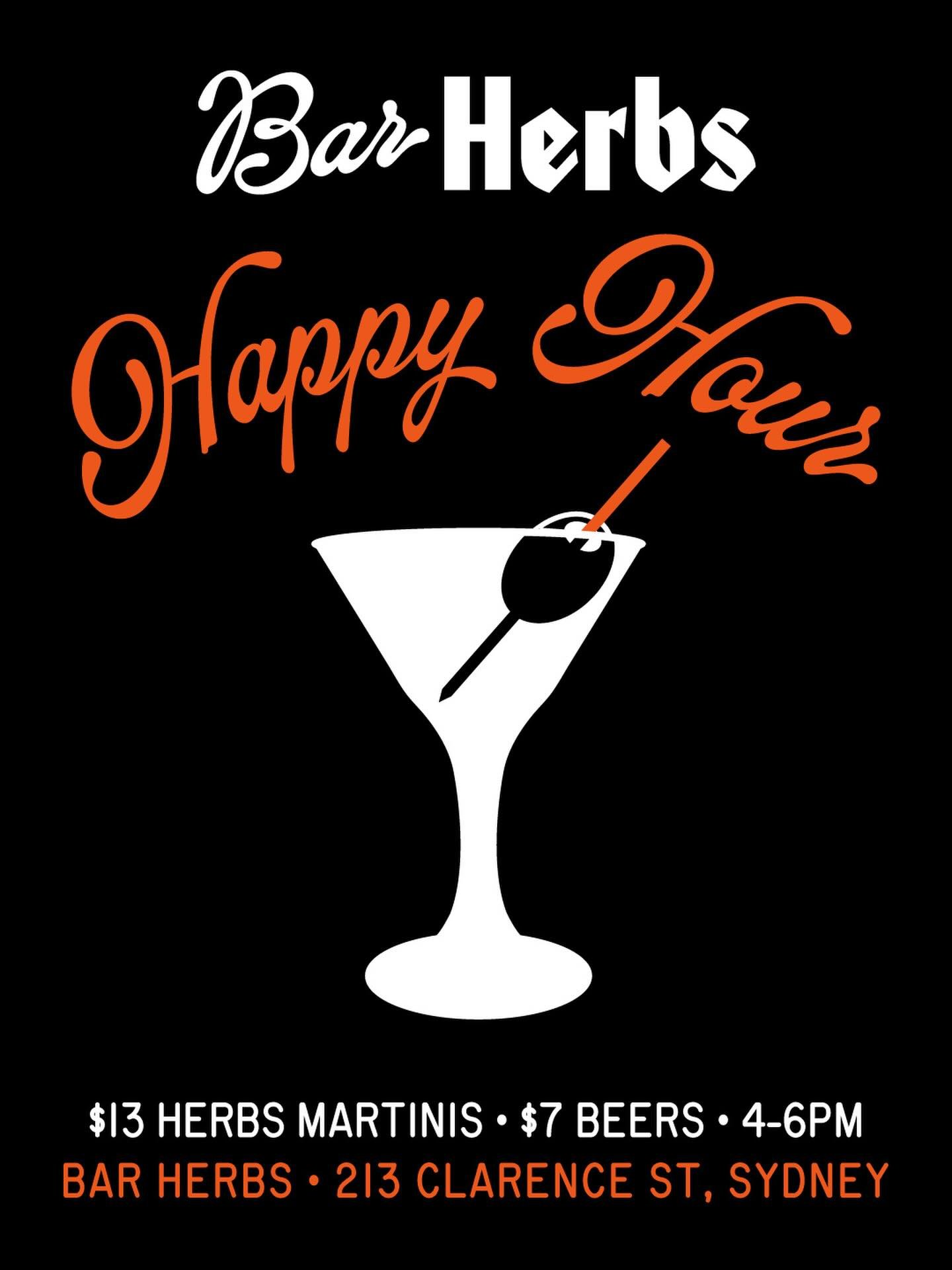 Happy hour every night at Herbs! ❤️