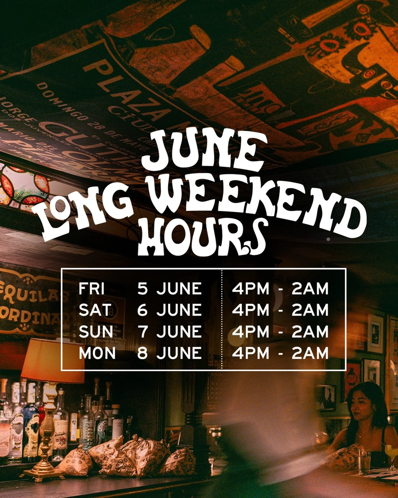 Opening Hours this Long Weekend 💚🐸

#Centro86