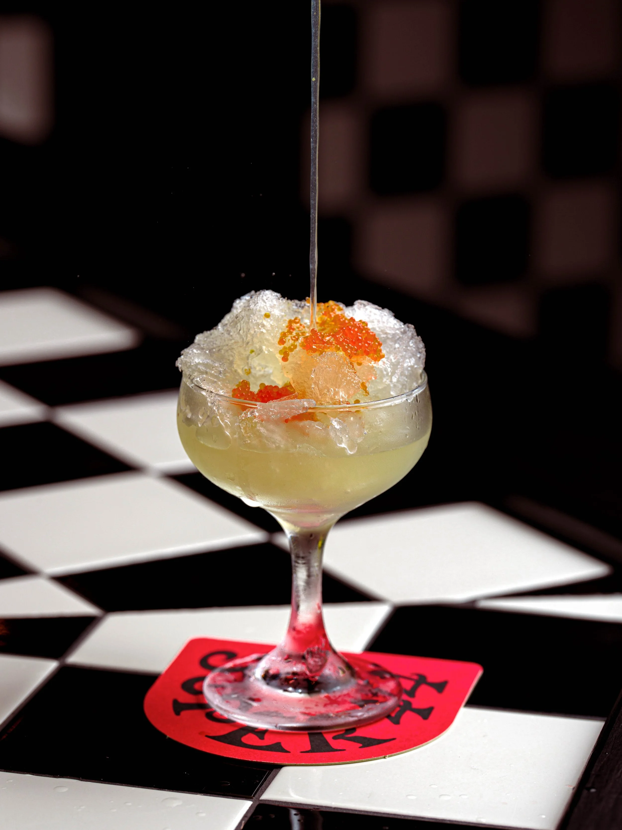 &lsquo;Shark Fin&rsquo; 

Tequila, Yuzu Kosho, Lime, Tobiko.

We are opening this Friday June 26th from 5pm. 

#Super44