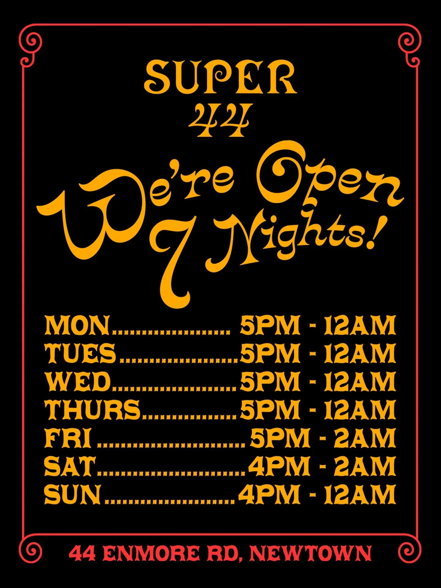OPEN EVERY NIGHT! ❤️

Thank you so much for loving margaritas and our bar over the past few months! We&rsquo;ve loved seeing you and we&rsquo;re overjoyed to serve you ice-cold margaritas, every night! 
We can&rsquo;t wait to have you in! 

$13 Marga