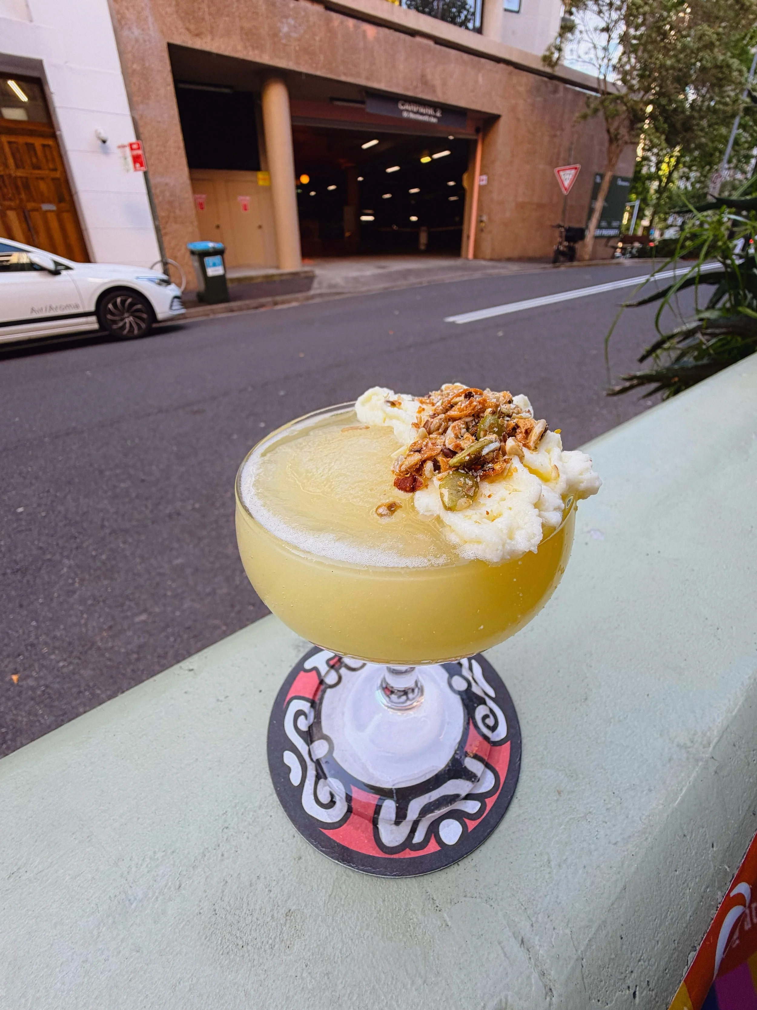 Apple Crumble Monthly Margarita! Dreamy 😍

Patron Blanco Tequila, Cinnamon, Apple, Lemon, Whipped Cream, Crumble

The combination of cloudy apple juice, cinnamon and Patron Tequila actually taste like a freshly baked treat.

Available during October