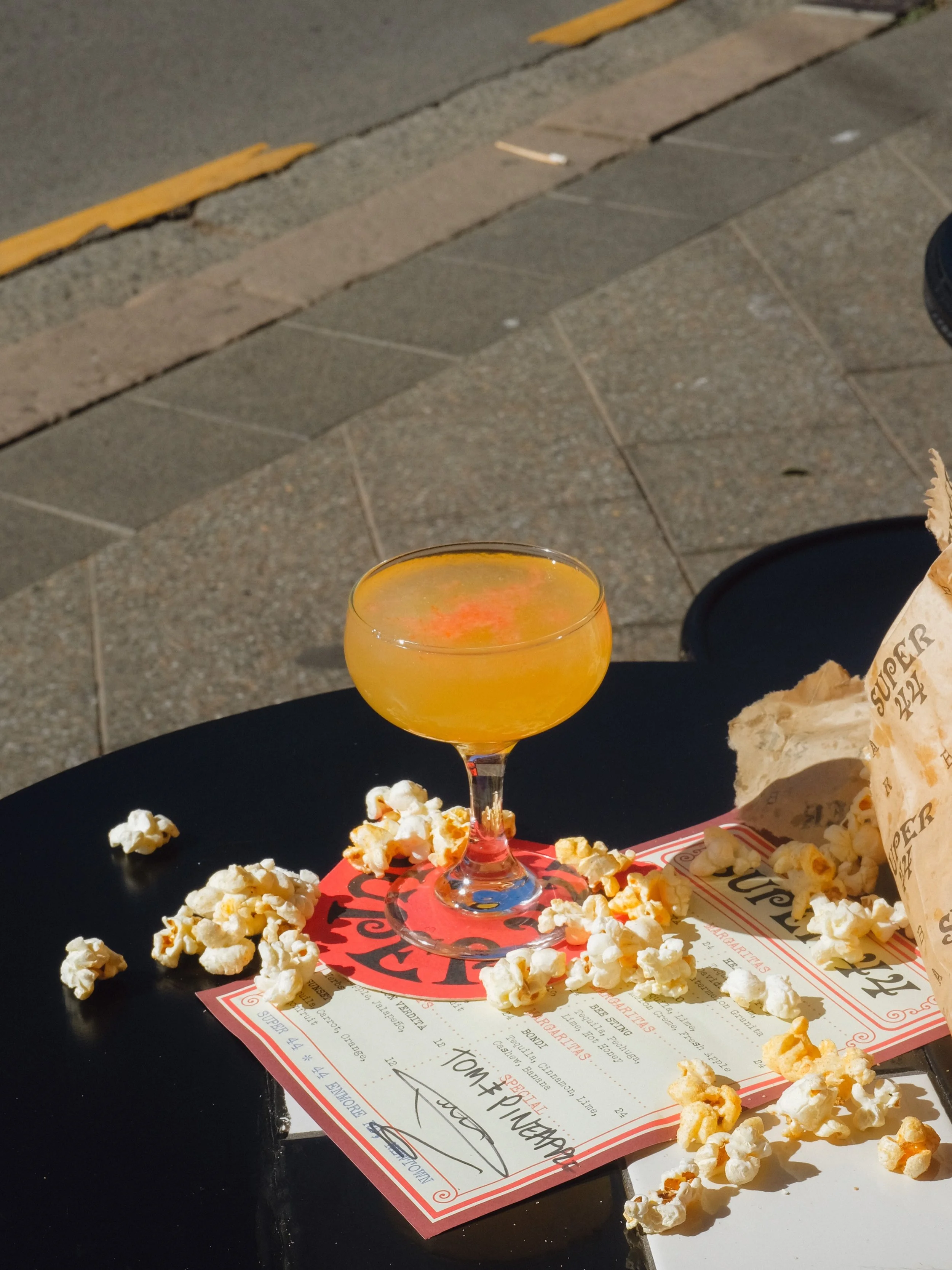 Pineapple and Tomato Monthly Margarita

Tequila, Pineapple, Ancho, Tomato

A fresh, frosty and fruity combination of pineapple, tomato and Ancho chilli, finished with frozen tomato shavings. 

Only available for the month of October at Super 44.

#Su