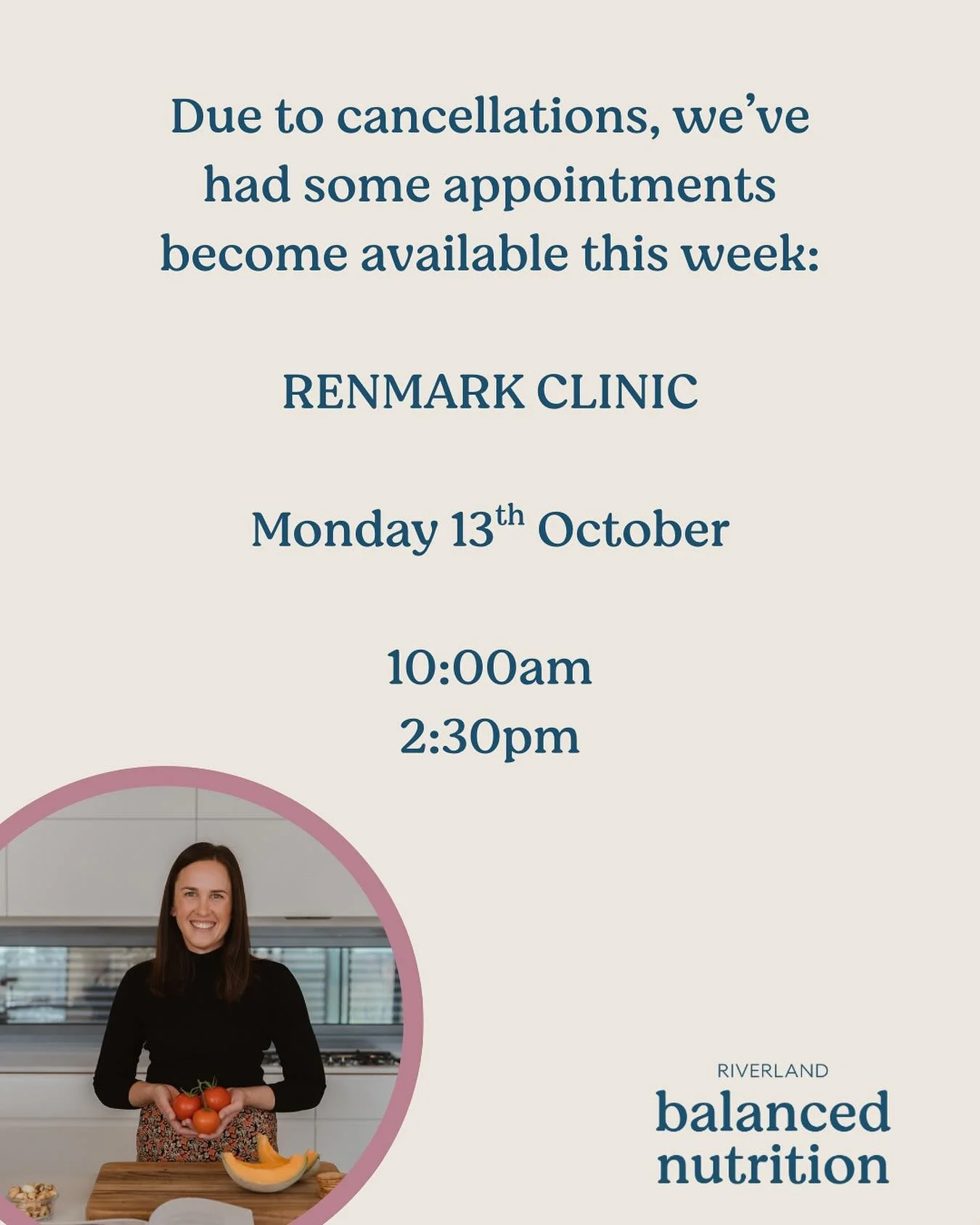✨ Rare Opportunity! ✨
We have 2 last-minute cancellations at our Renmark clinic this Monday! 

Spots like this don&rsquo;t come often, secure your appointment now and take the next step towards your health goals.

📲 Book via the link in our bio