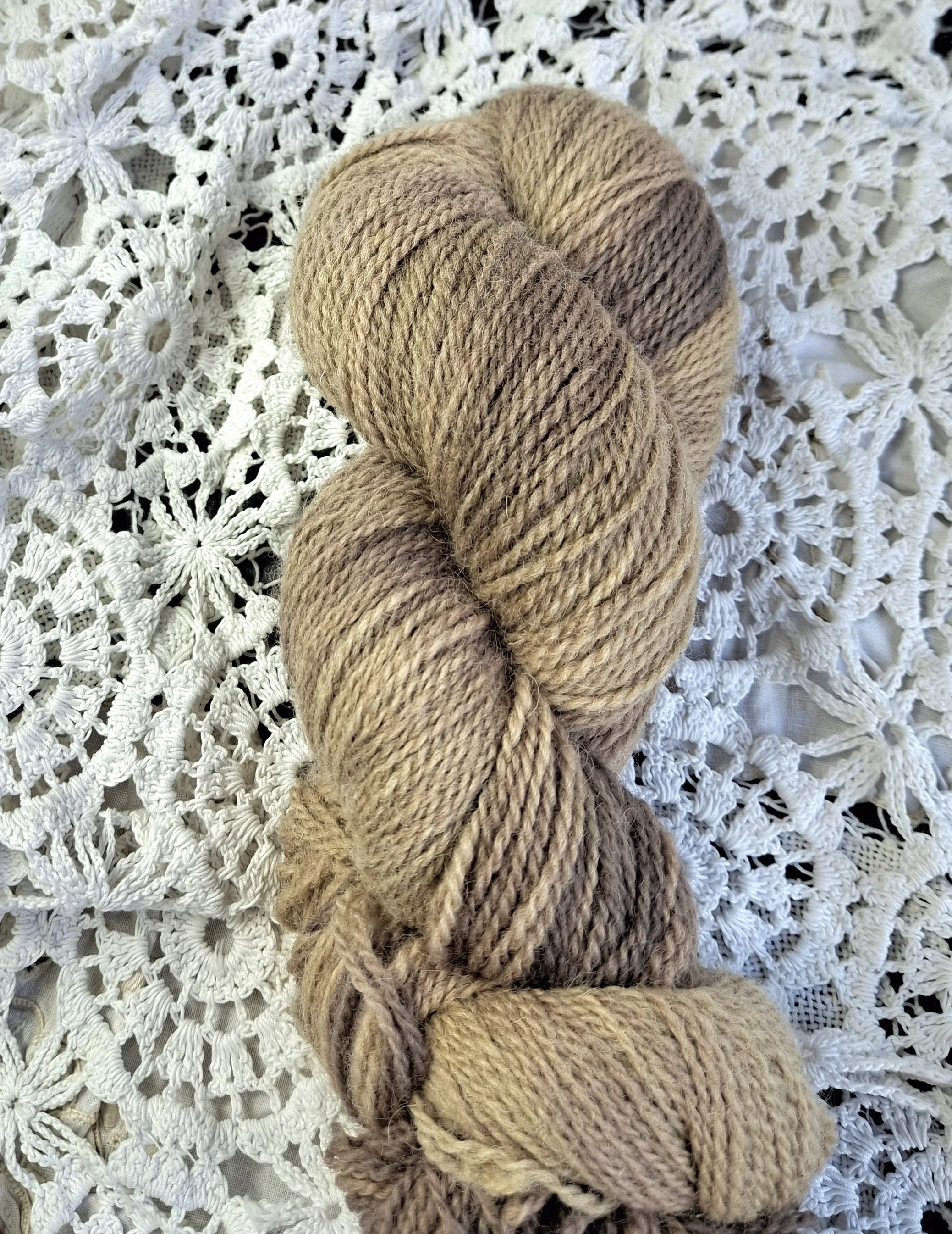 Orkney skies, 100% Jacob 4 ply, 100g pure wool.
