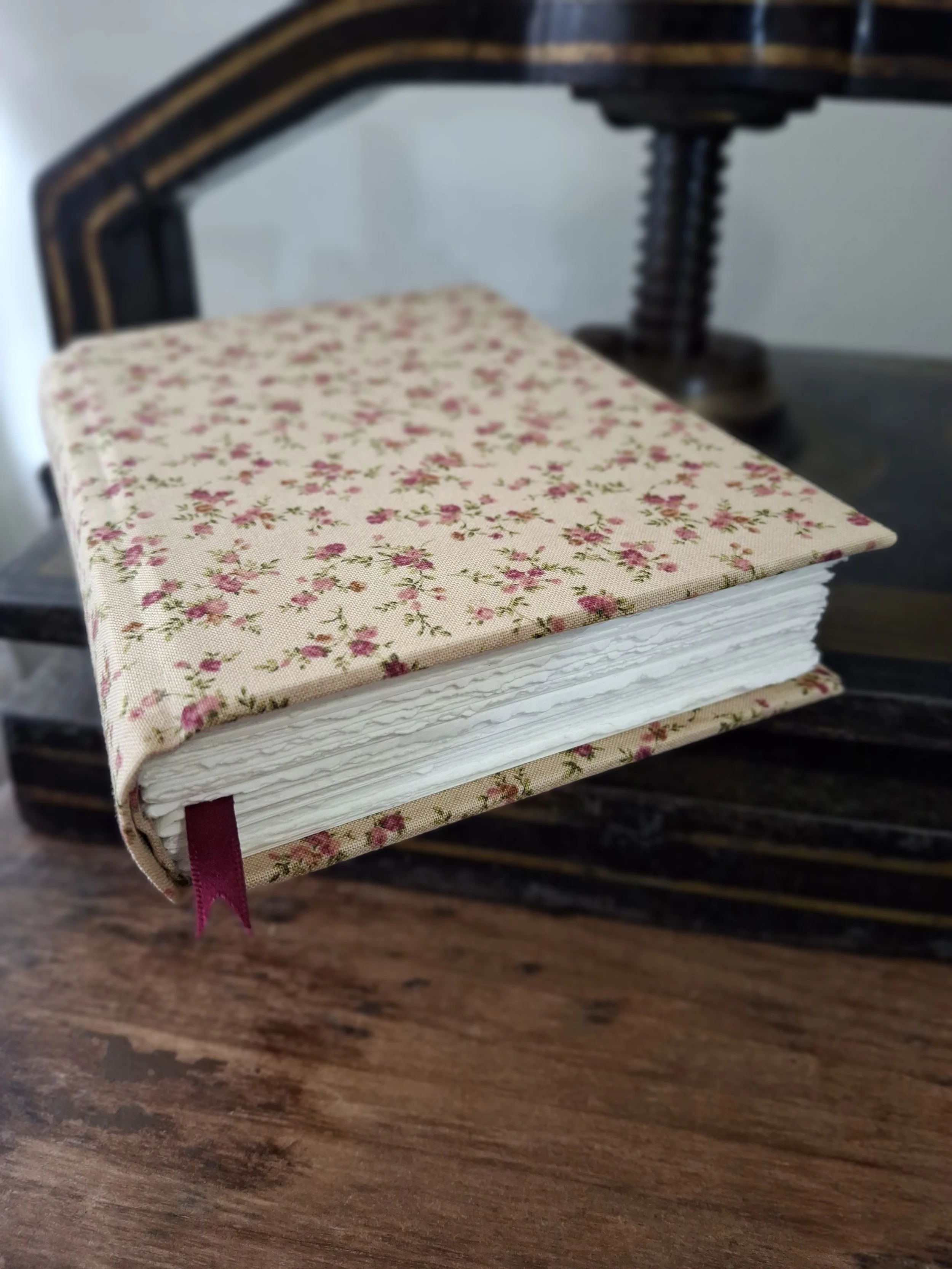 A6 Vintage style fabric book