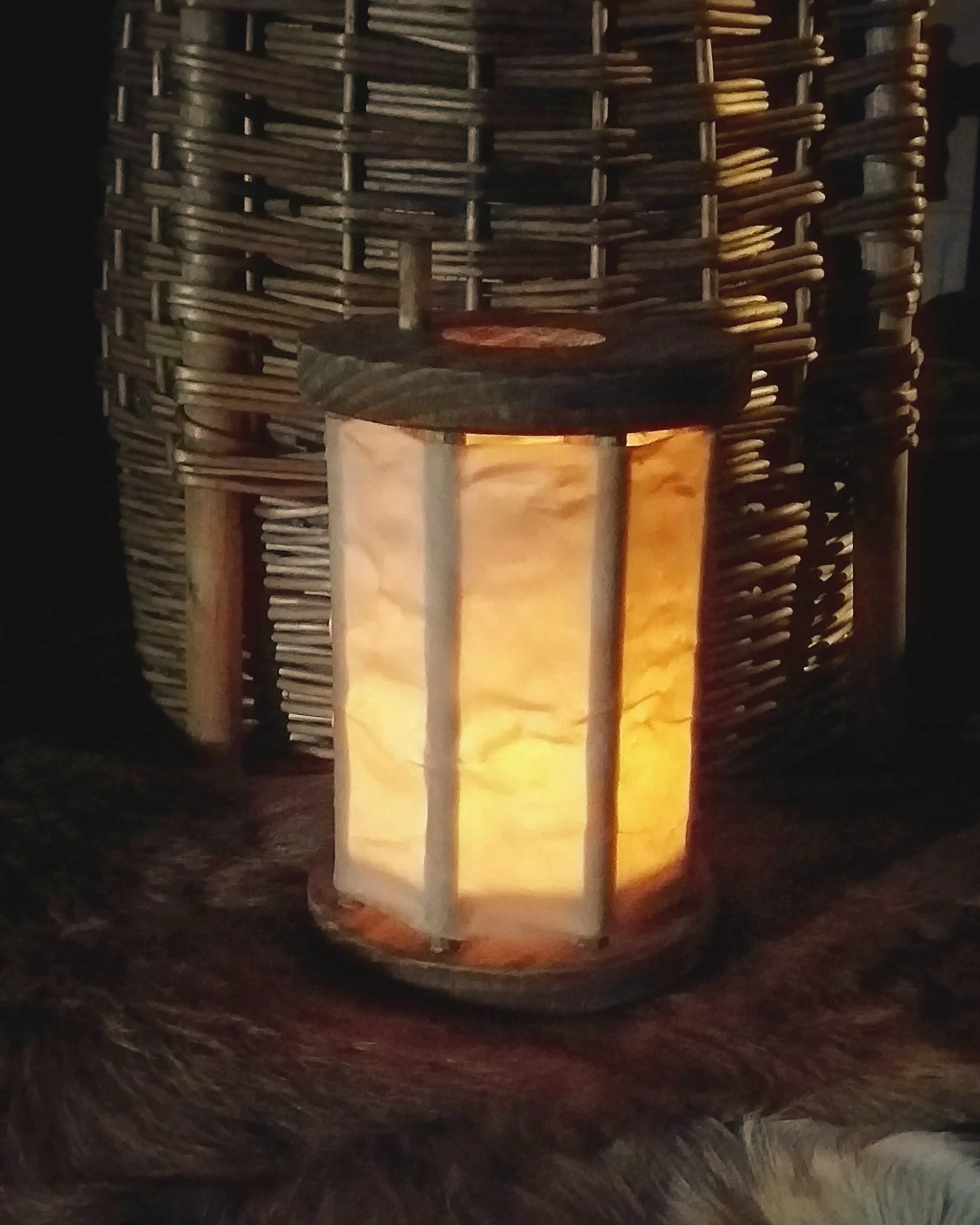 Viking hide lantern