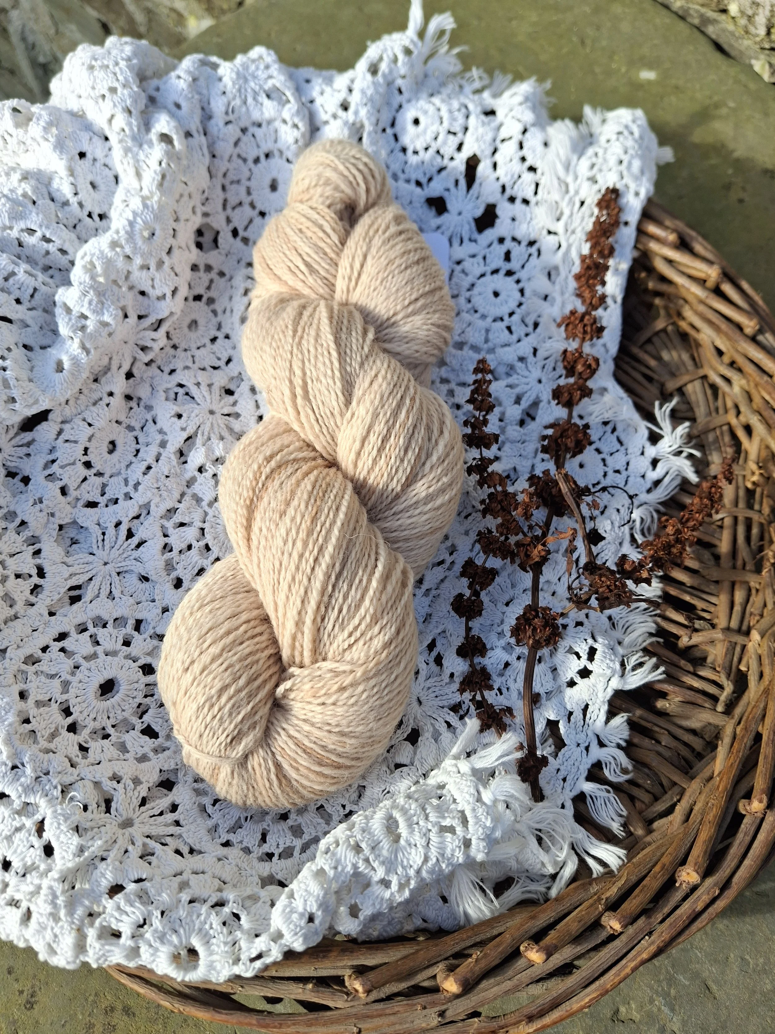 Dochen (pink 3)  100% 4 ply Corridale, 100g pure wool