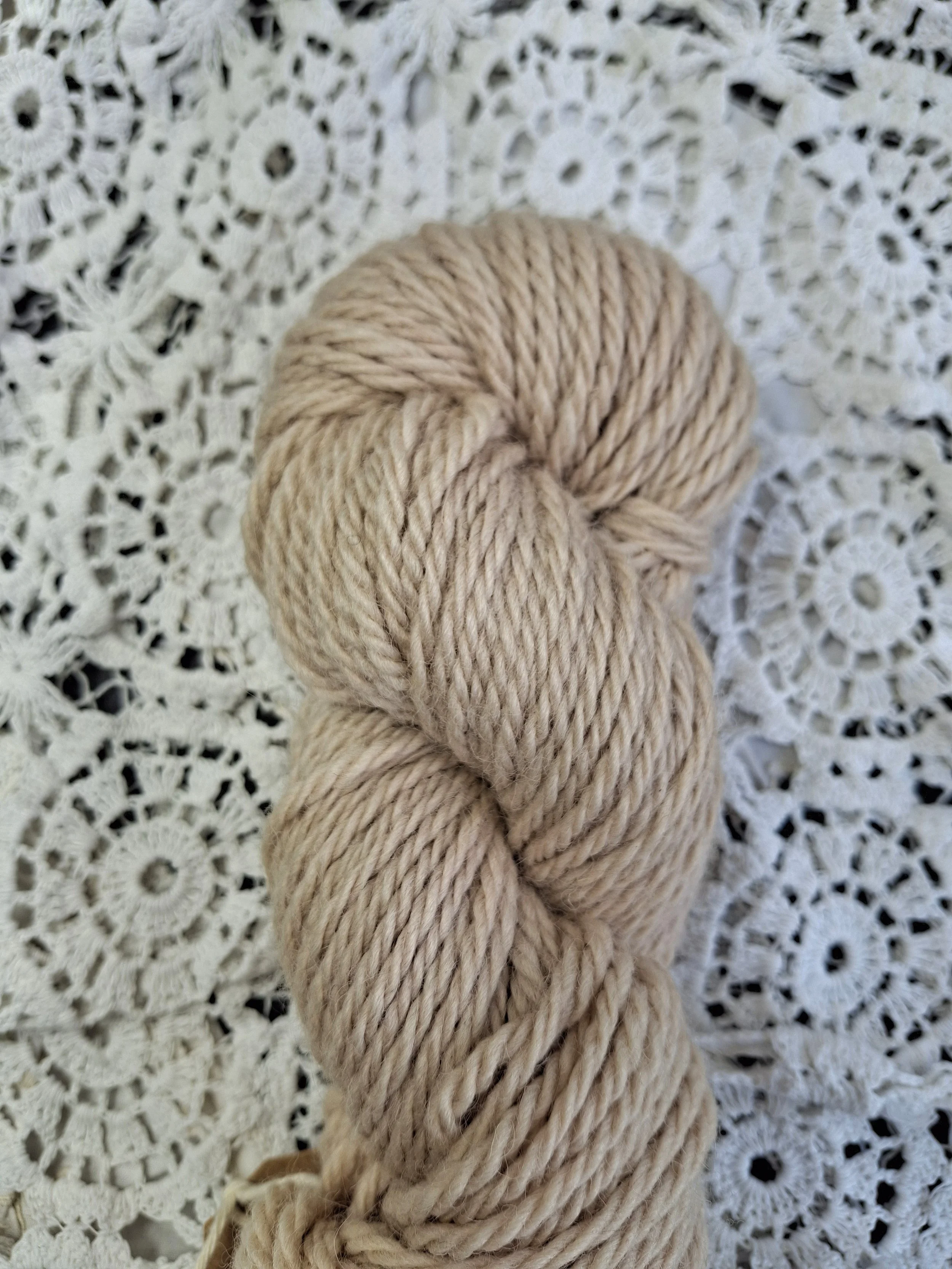 Gentle mist, 100%  Cheviot 3 ply chunky, 100g pure wool