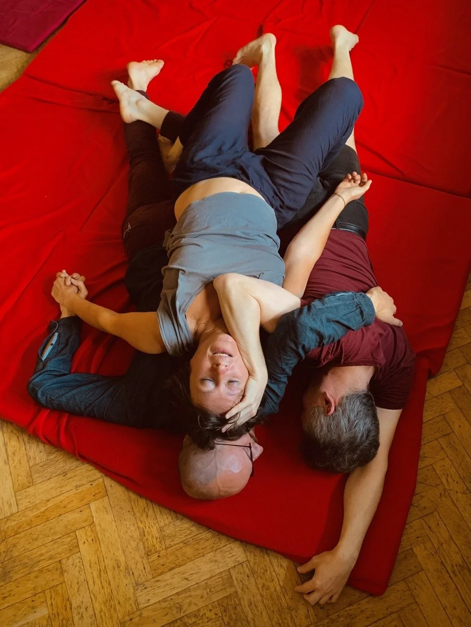 Primal Play: trio cuddles