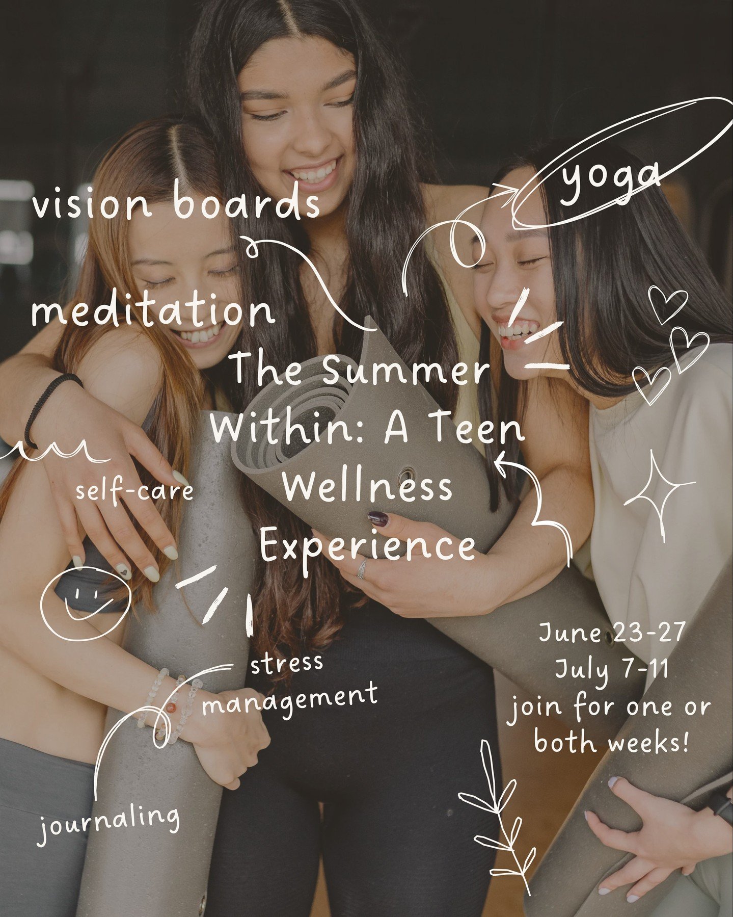 🌞 There&rsquo;s still time to join The Summer Within: A Teen Wellness Experience. A space where teens can step away from the noise and reconnect with themselves in the most meaningful way.

Through daily yoga, meditation, creative projects, and real