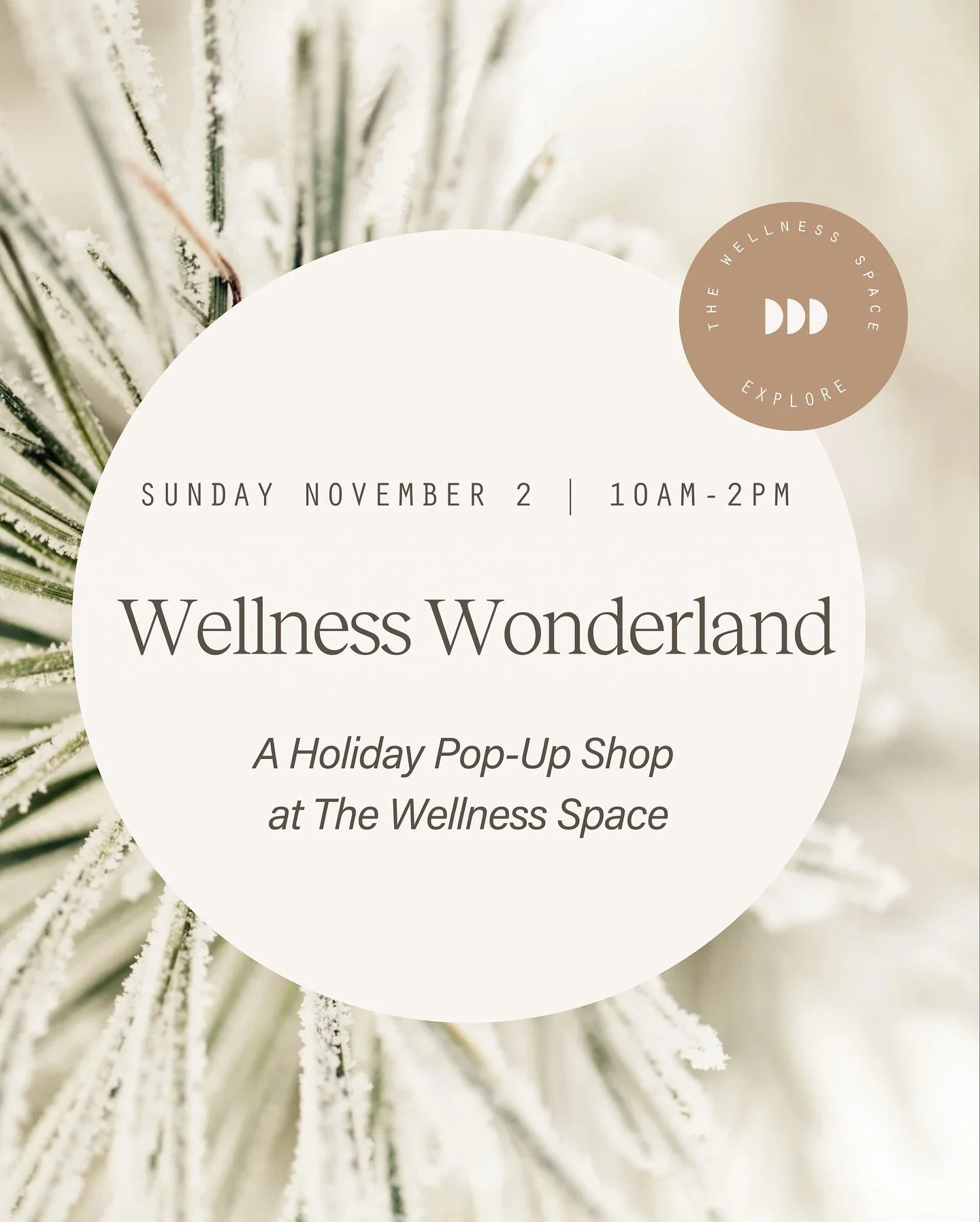 Mark your calendars! Wellness Wonderland is coming up in almost one week. Pop in anytime from 10-2 on Sunday November 1st! ❄️✨❄️