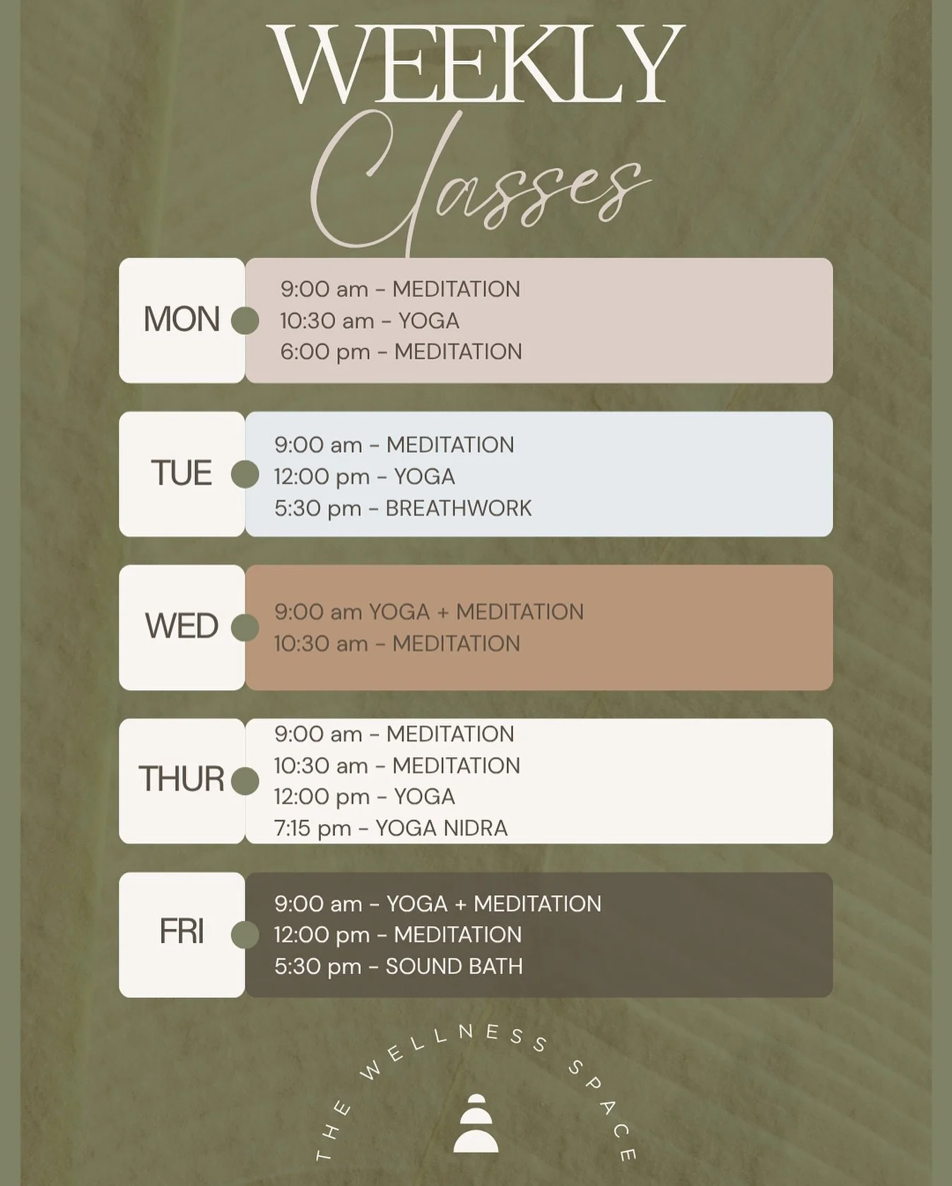 Your nervous system called&hellip; it wants a week of wellness 👀 

Check out our full schedule of classes, from grounding meditations to journaling and breathwork, come try them all with our Week of Wellness pass.

It&rsquo;s just $48 for unlimited 