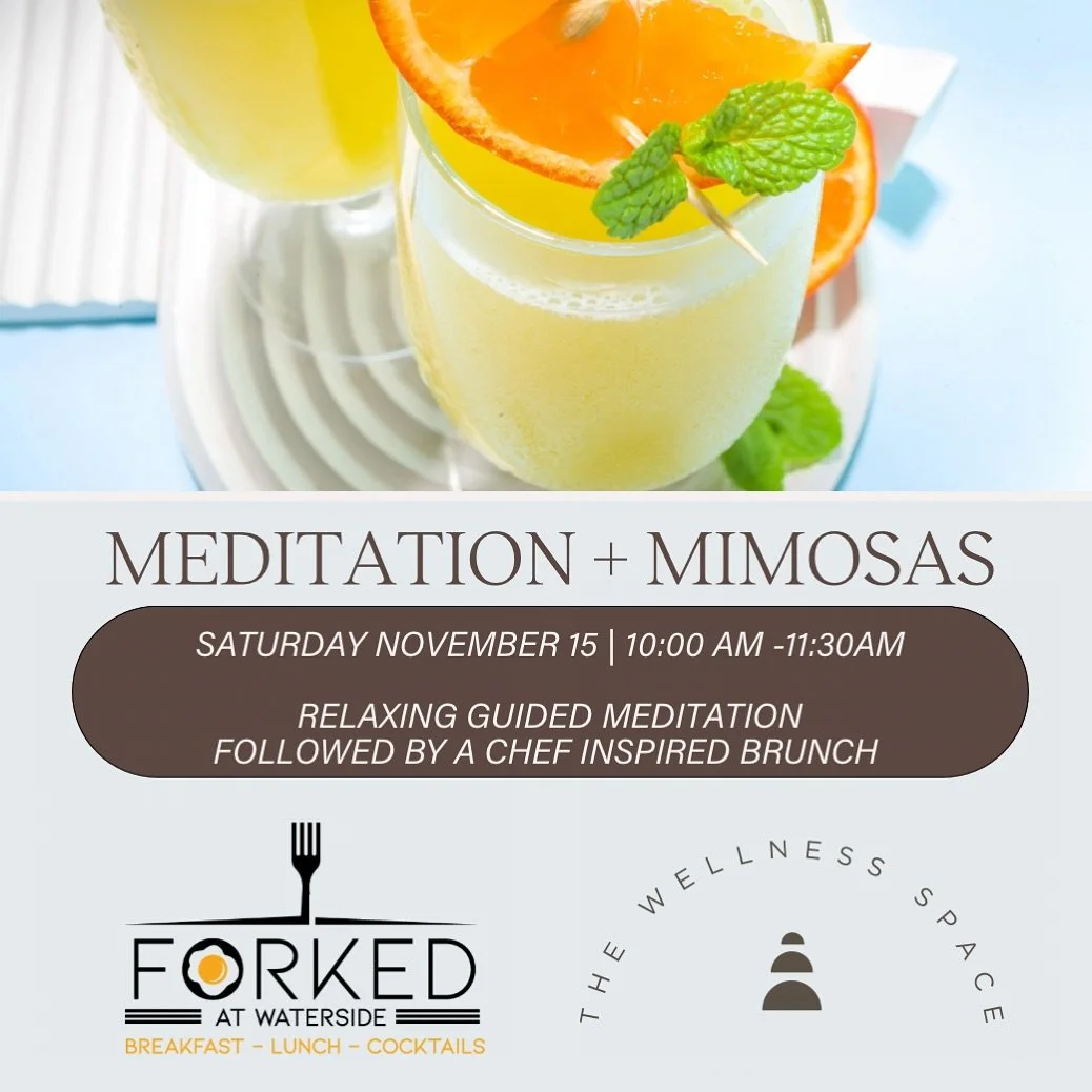 Sip, savor, and slow down. 🥂

Your ticket includes a guided meditation, chef-curated brunch by @forkedeats and your choice of mimosa or fresh juice.

Because self-care should feel this good. ✨

Saturday, November 15 | 10&ndash;11:30 AM
Book under Wo