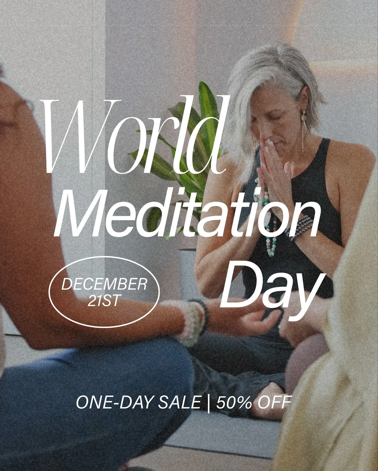 Mark your calendars 🤍 Our biggest sale yet. 24 hours only!

Sunday, December 21 (World Meditation Day) ✨
Comment CALM and we&rsquo;ll send you 2 free guided meditations.

Plus, peek our Holiday Pop-Up Schedule 🎄
New drop-in rate: $25

Use code: CEL