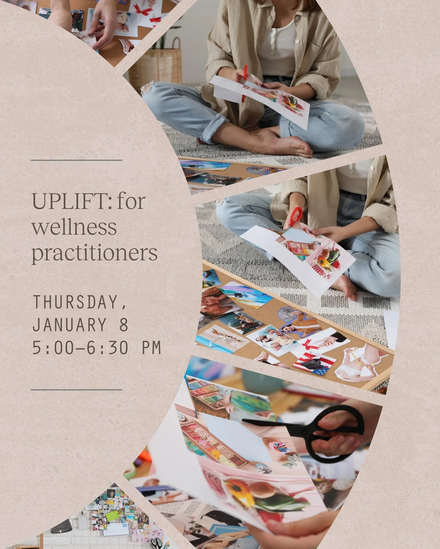 Vision Boarding Night ✨

Join us for UPLIFT this Thursday &bull; 5:00-6:30pm 

A space for wellness professionals to slow down, connect, and map out what you&rsquo;re calling in this year.

Reserve your spot under classes!