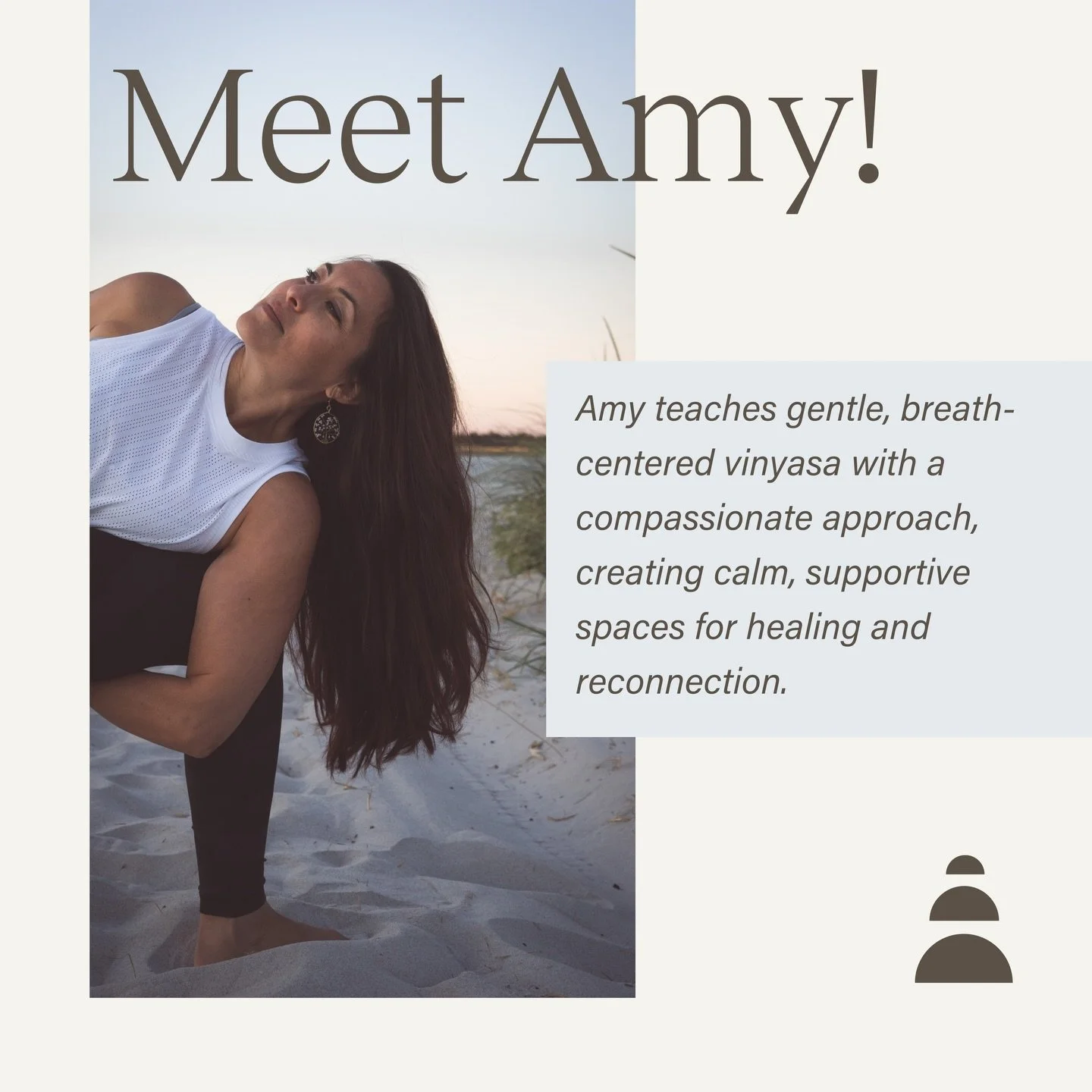 Welcoming @amydieterlewellness to our team!

Join her in Gentle Flow
Fridays at 9:00am and Sundays 4:00pm 🧘🏻&zwj;♀️✨