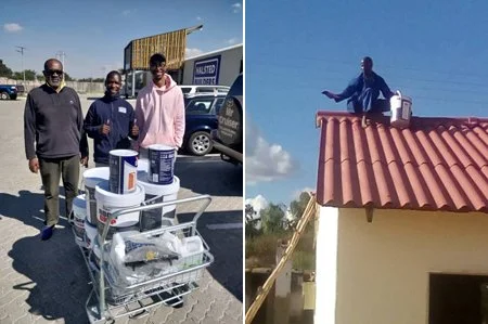 COMMUNITY WORK: PAINTING A SCHOOL