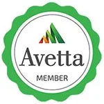 Avetta member badge with green border and Avetta logo