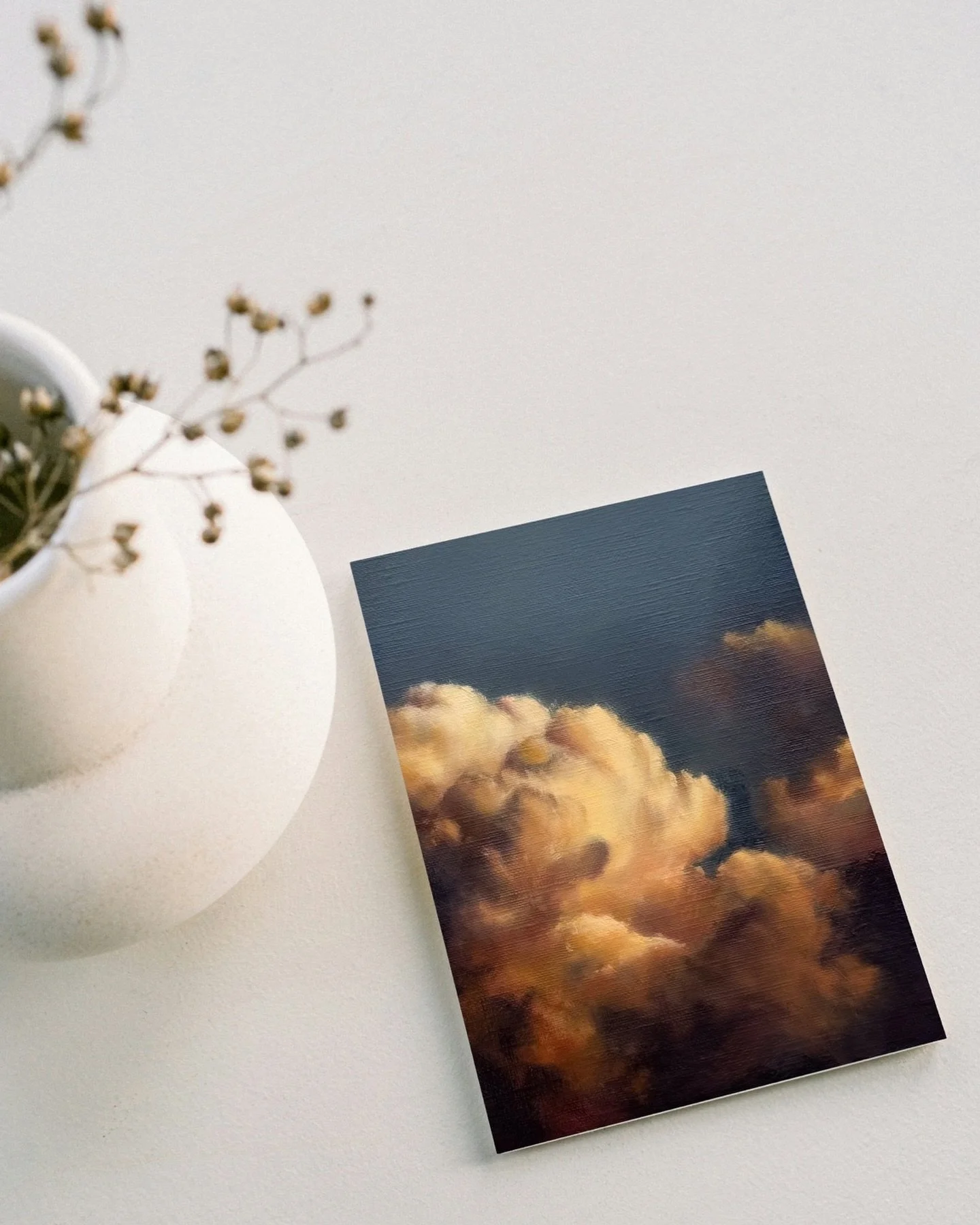 February, Miniature Series. Original oil on Georgian paper, 5&times;7 inches, framed in vintage wood. A one-of-a-kind work designed for collectors who appreciate subtle landscapes and quiet interiors. Still available &mdash; link in bio.