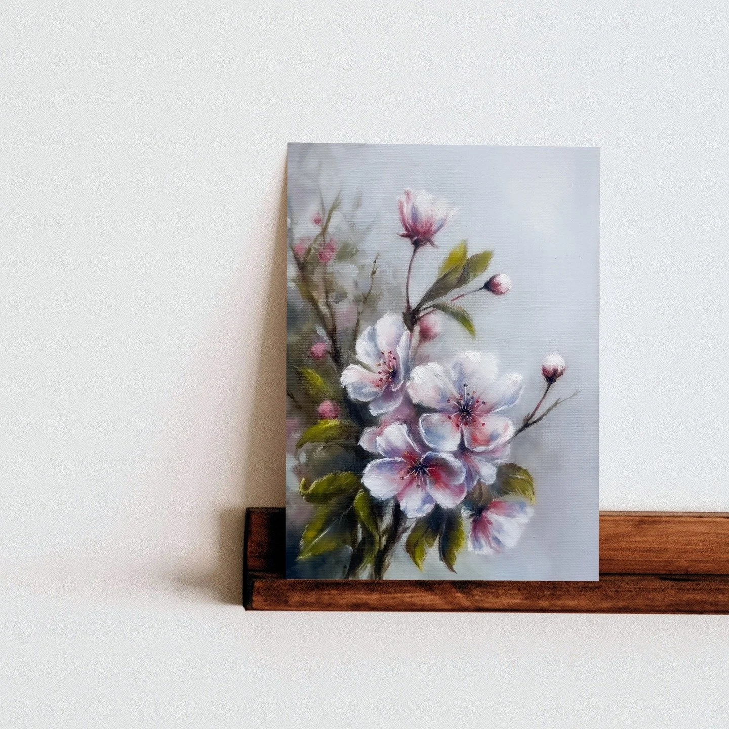 April &mdash; Miniature Series. Original oil on Georgian paper, 5&times;7 inches. Crafted for quiet spaces and collectors of unique, small-format original paintings. Available now.