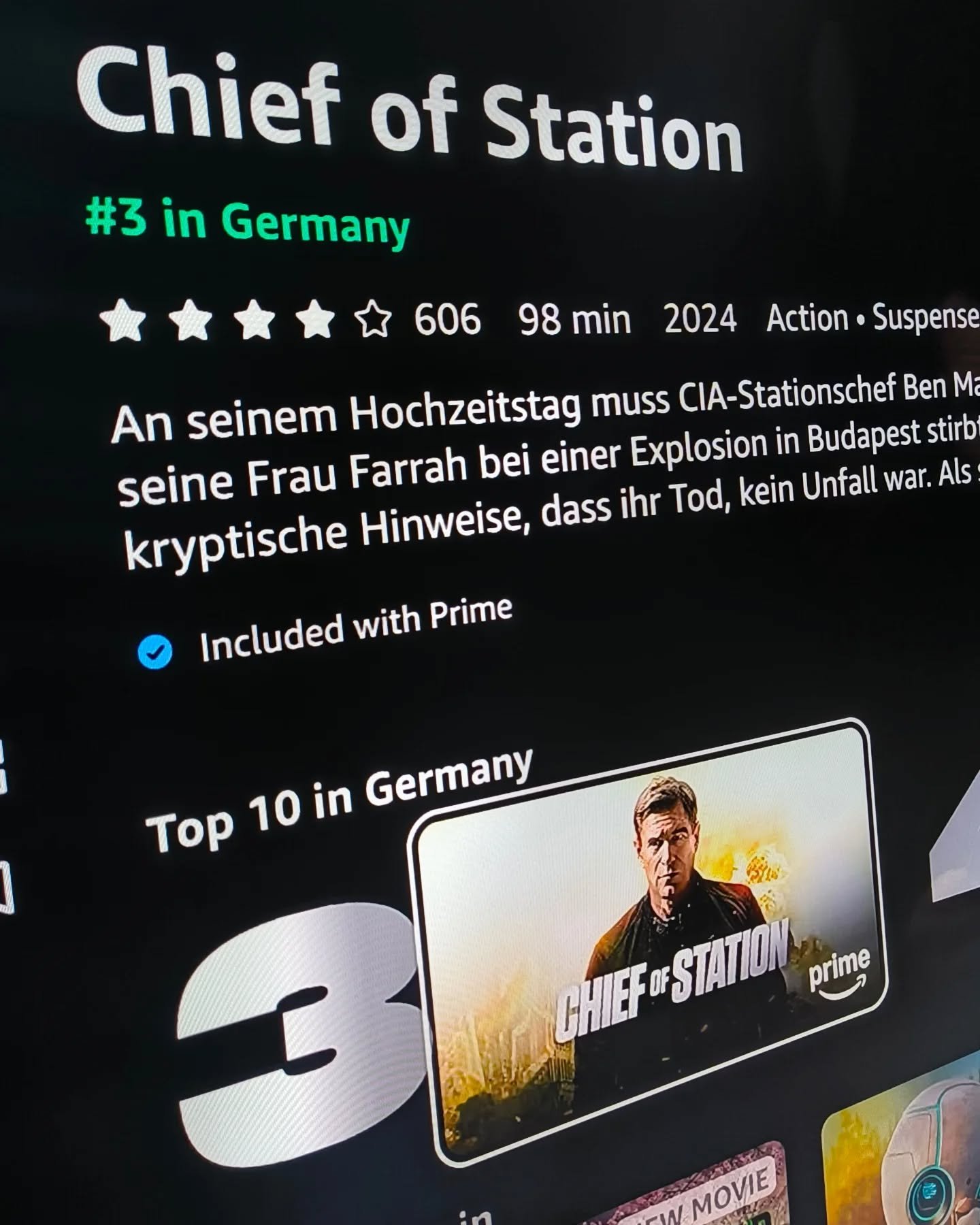 Chief of Station number 3 in Germany right now on Amazon. I had the pleasure of being on the editing team for this film. Go check it out.