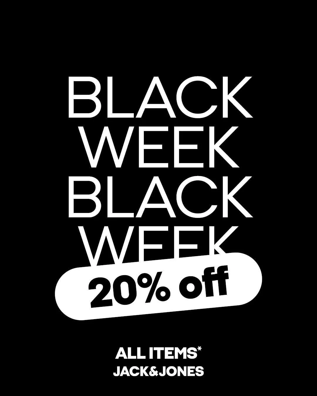 BLACK FRIDAY!!
Kaikki -20%. Kyll&auml;, ihan kaikki!
Lis&auml;&auml; tyyli&auml;, v&auml;hemm&auml;n hintaa.
Rynt&auml;&auml; ennen kuin parhaat koot katoavat! 🔥

#jackandjones #jackandjonesporvoo #jackandjonesblackfriday