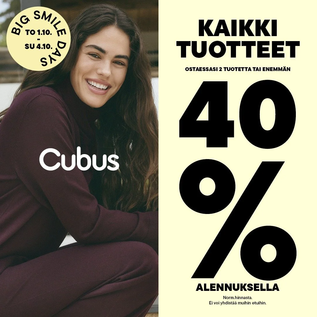 Syksyn odotetuin tarjous on t&auml;&auml;ll&auml; - osta nyt! Taidetehtaan Cubuksella nyt kaikki tuotteet -40% (ostaessasi 2 tuotetta tai enemm&auml;n)✨