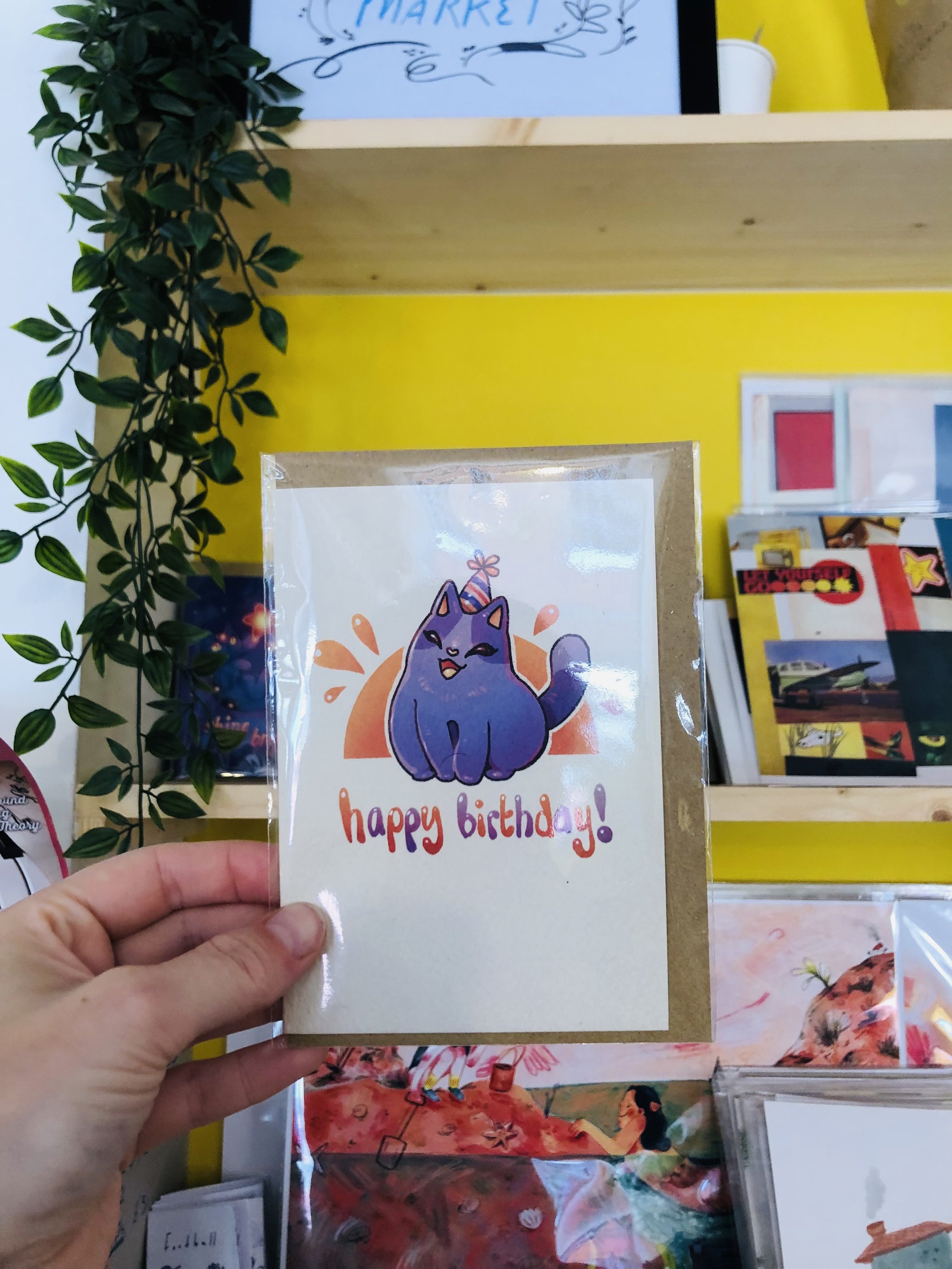 Happy birthday cat card